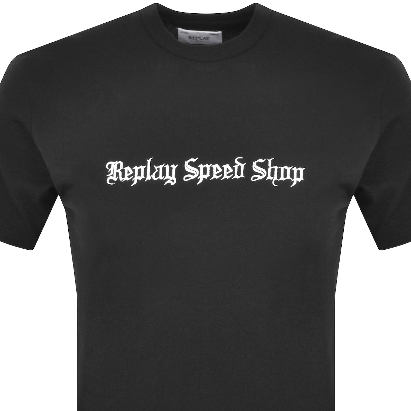 Replay Logo T Shirt Black In Black