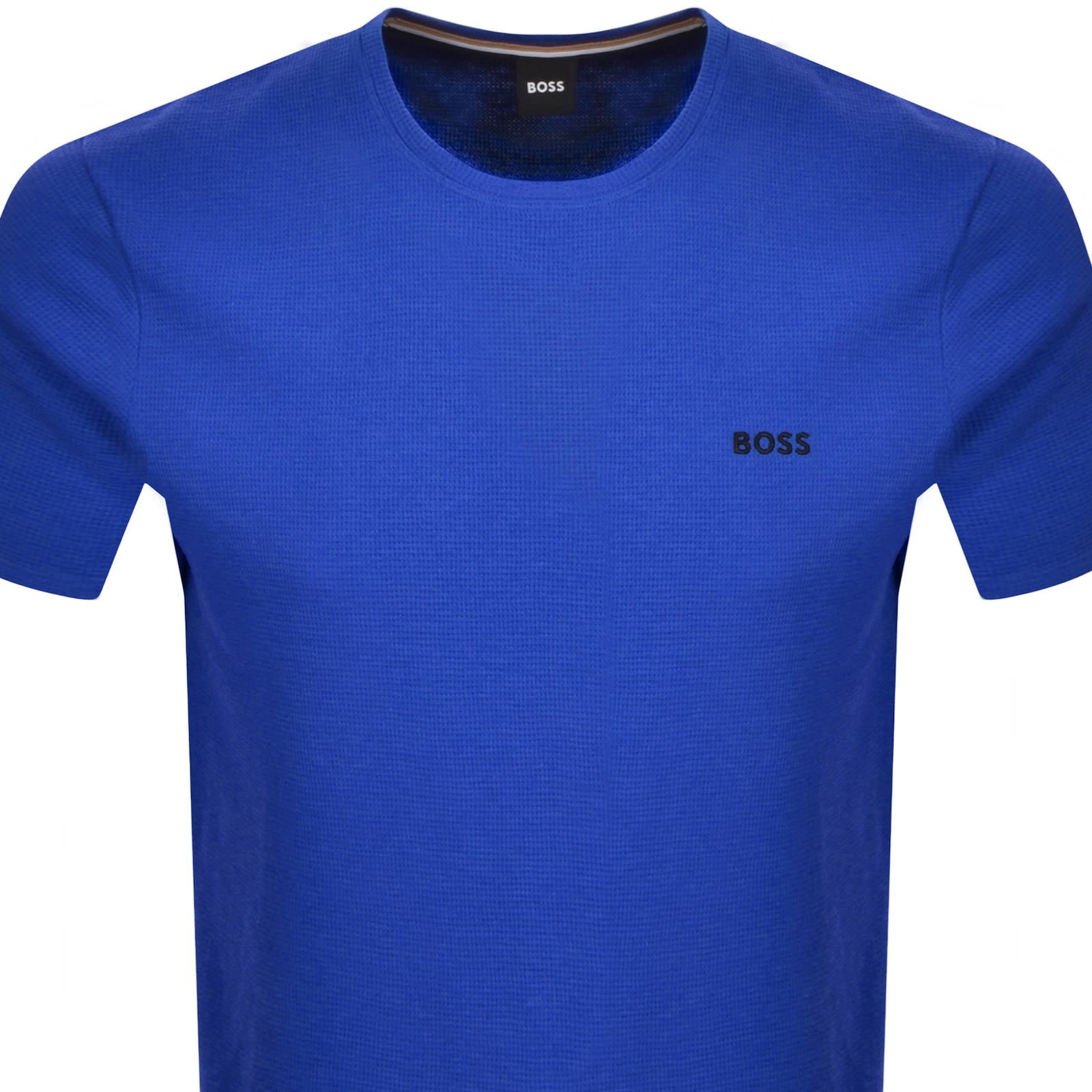 Hugo Boss Boss Loungewear Waffle T Shirt Blue In Blue