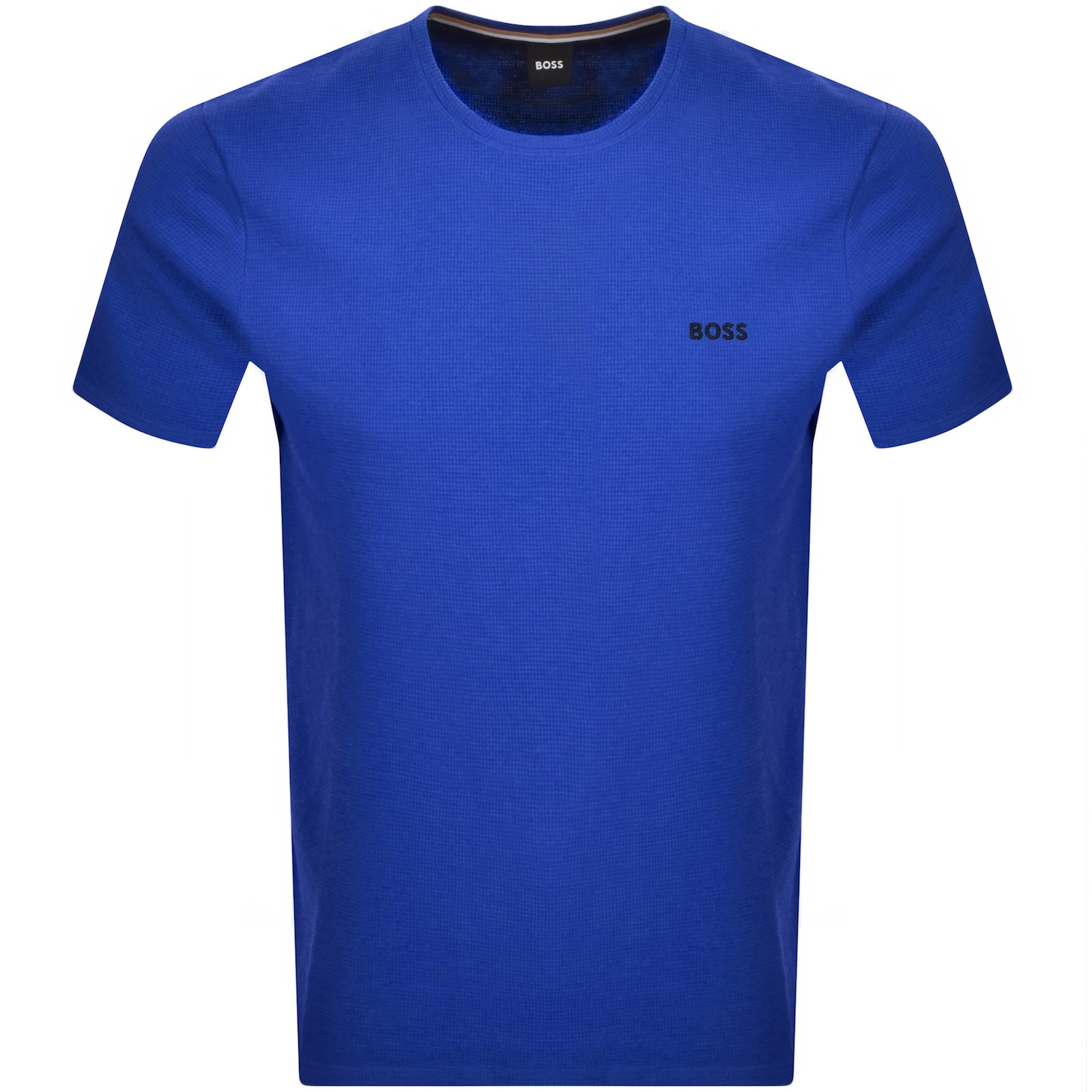 Hugo Boss Boss Loungewear Waffle T Shirt Blue In Blue