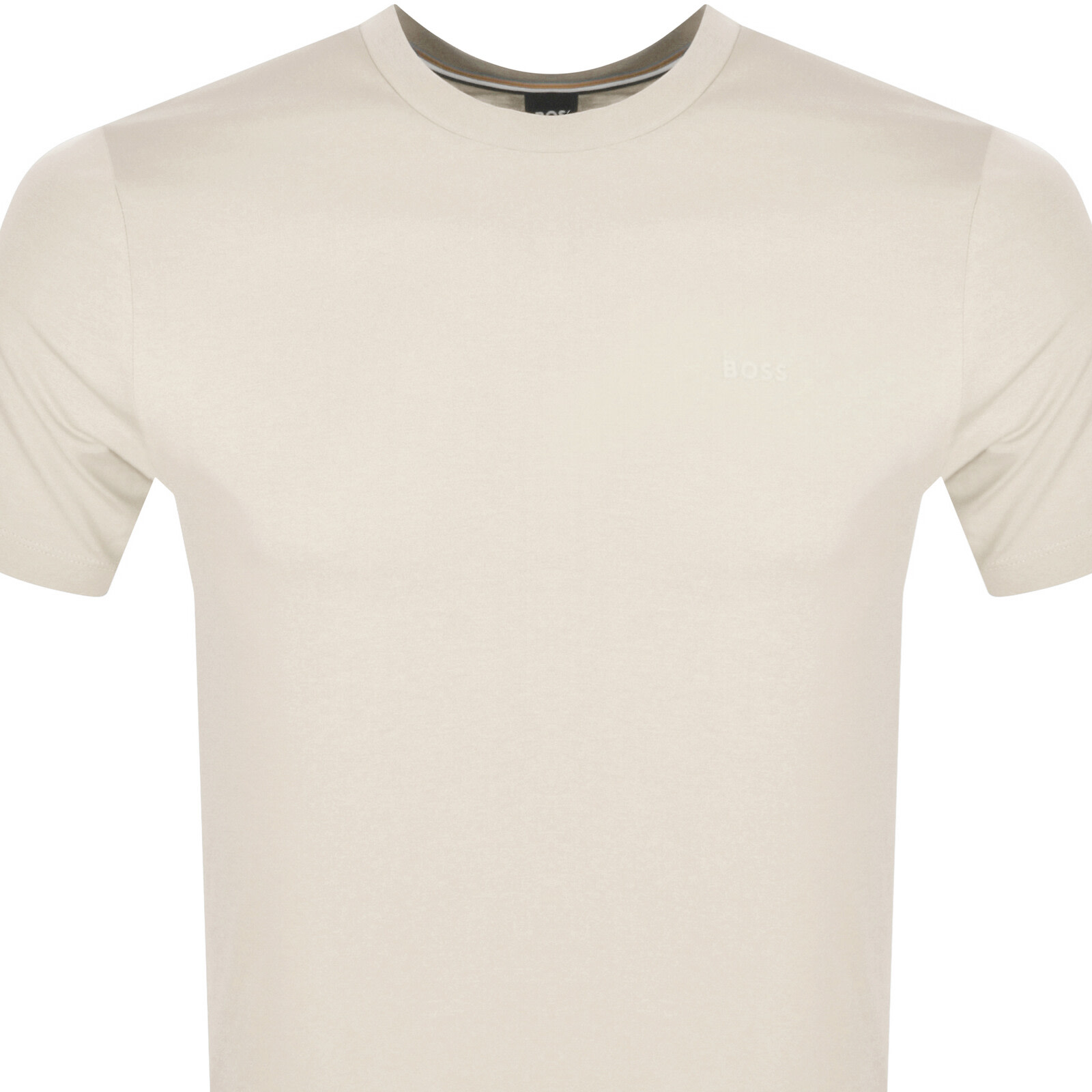 Shop Hugo Boss Boss Thompson 01 Logo T Shirt Cream