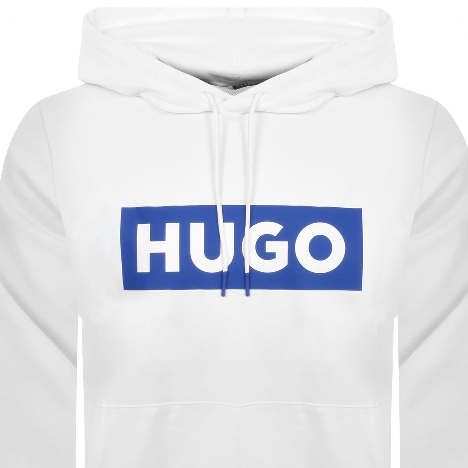 Hugo Blue Nalves Hoodie White In White