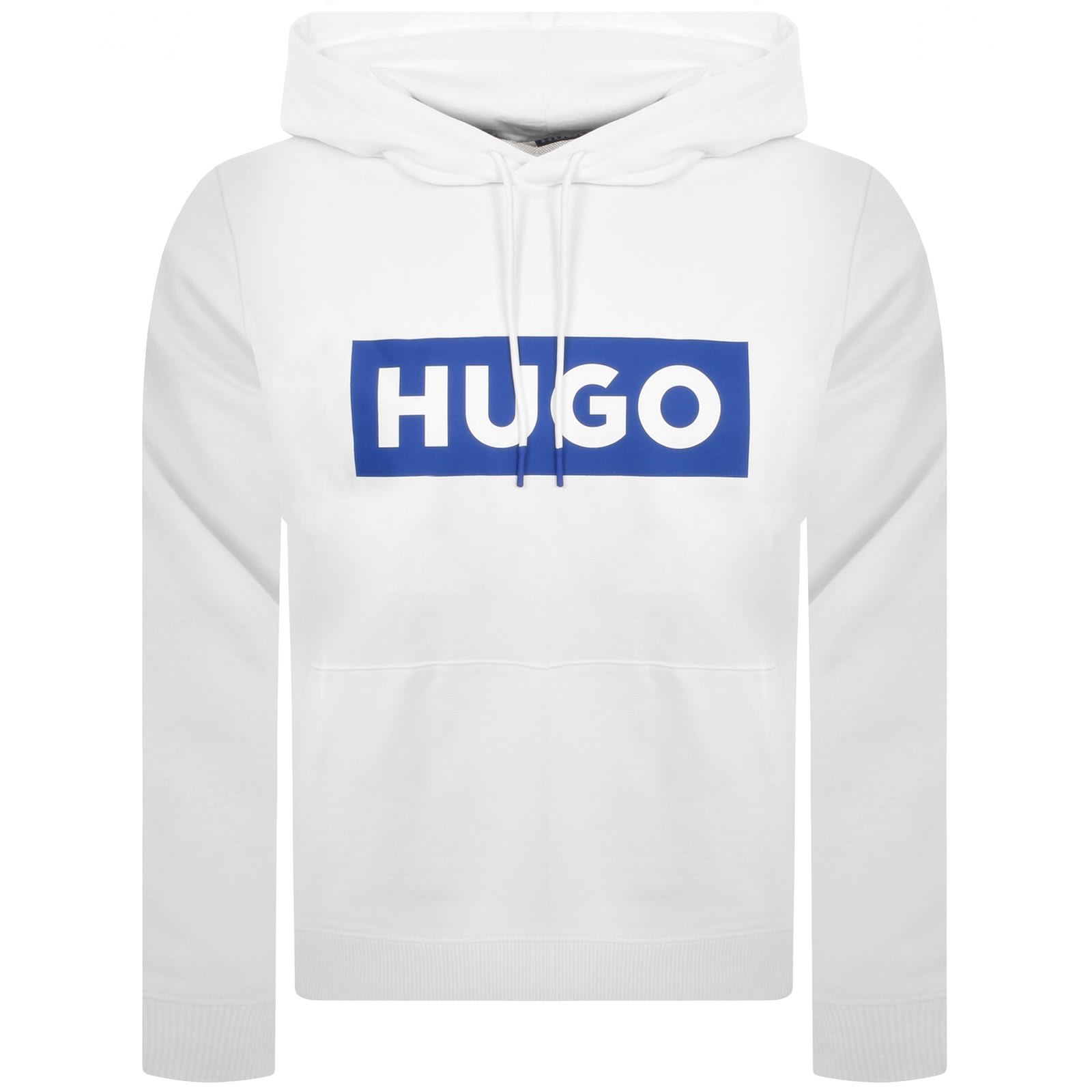 Hugo Blue Nalves Hoodie White In White