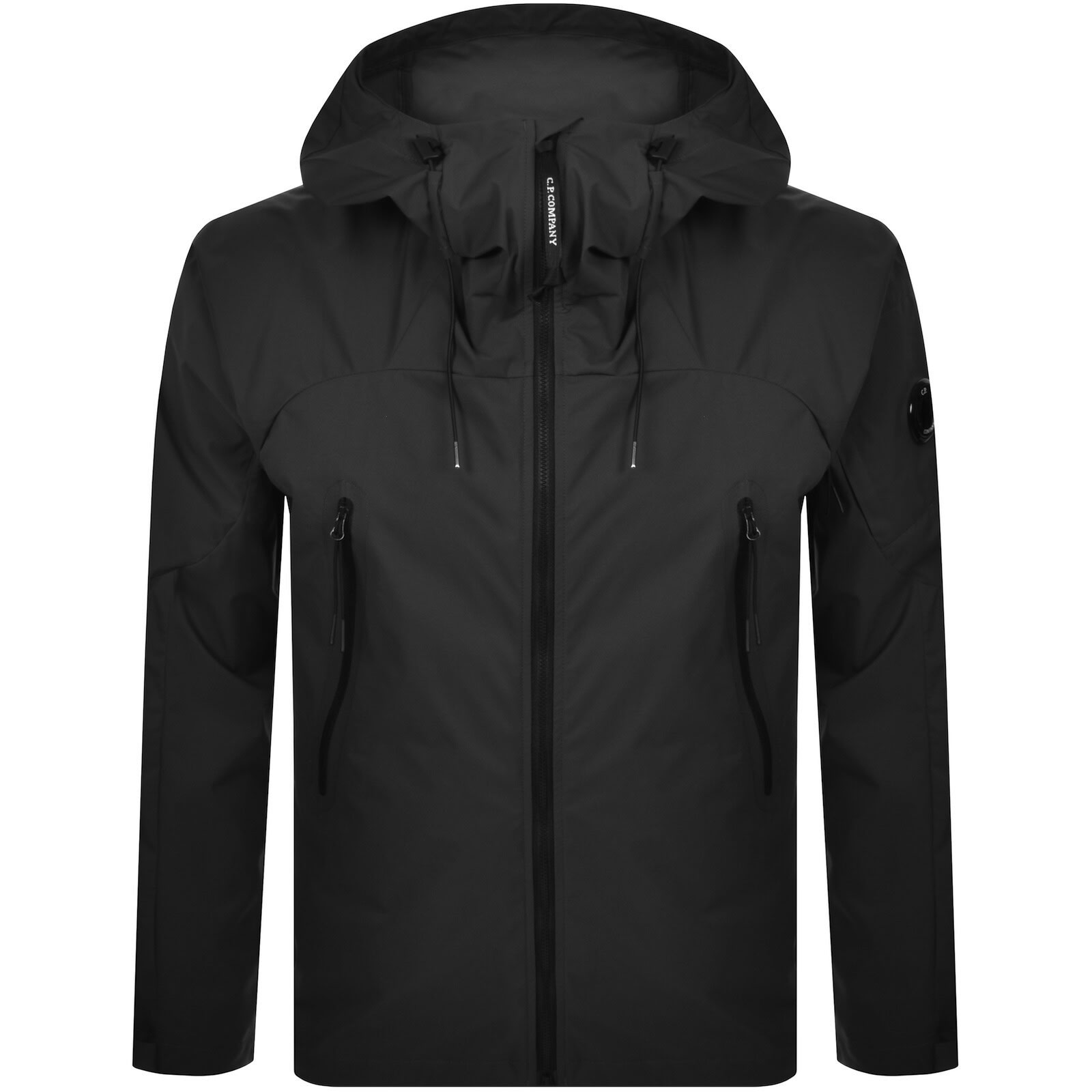 C.p. Company Cp Company Pro-tek Hooded Jacket Black In Black