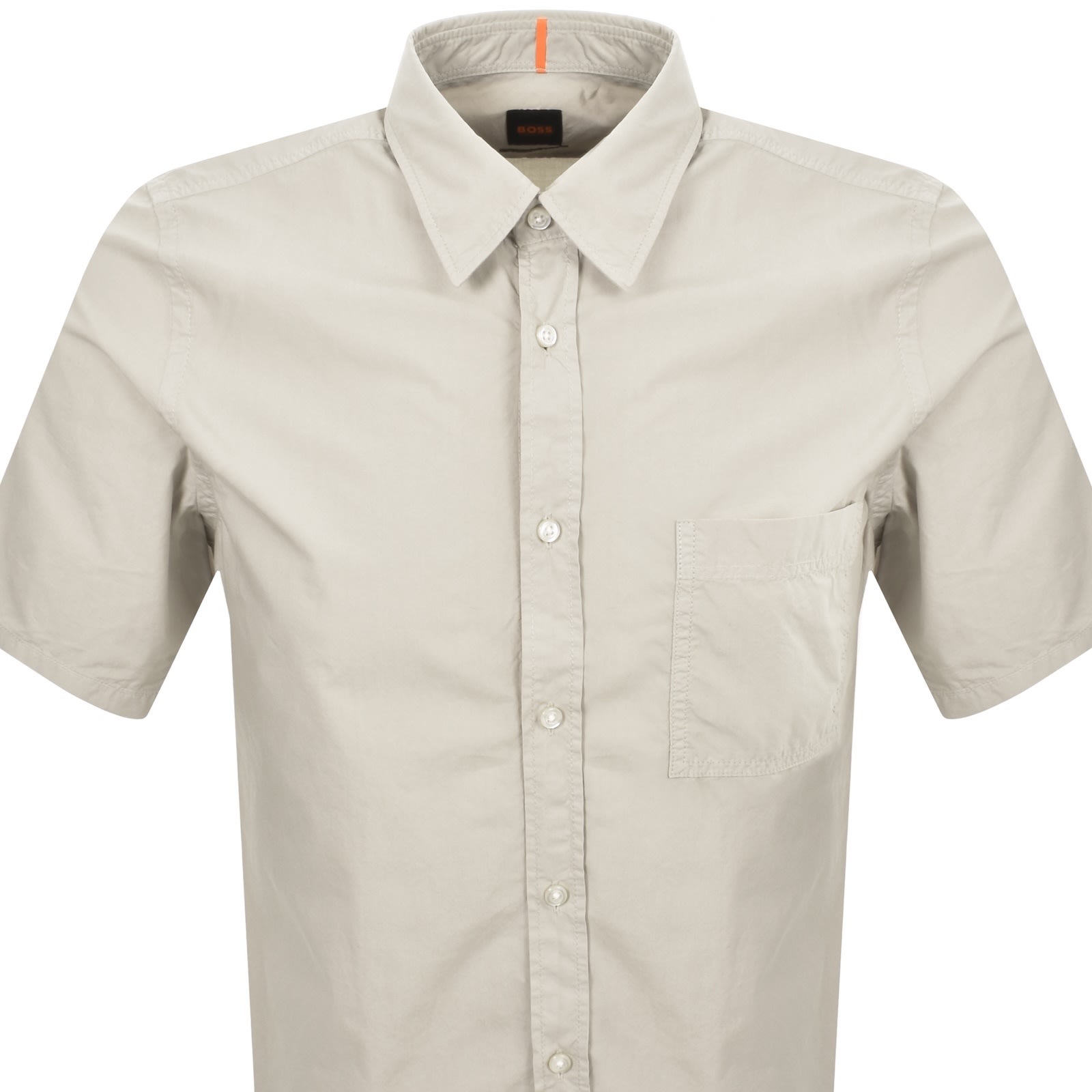 Boss Casual Boss Relegant 6 Short Sleeved Shirt Beige In Beige
