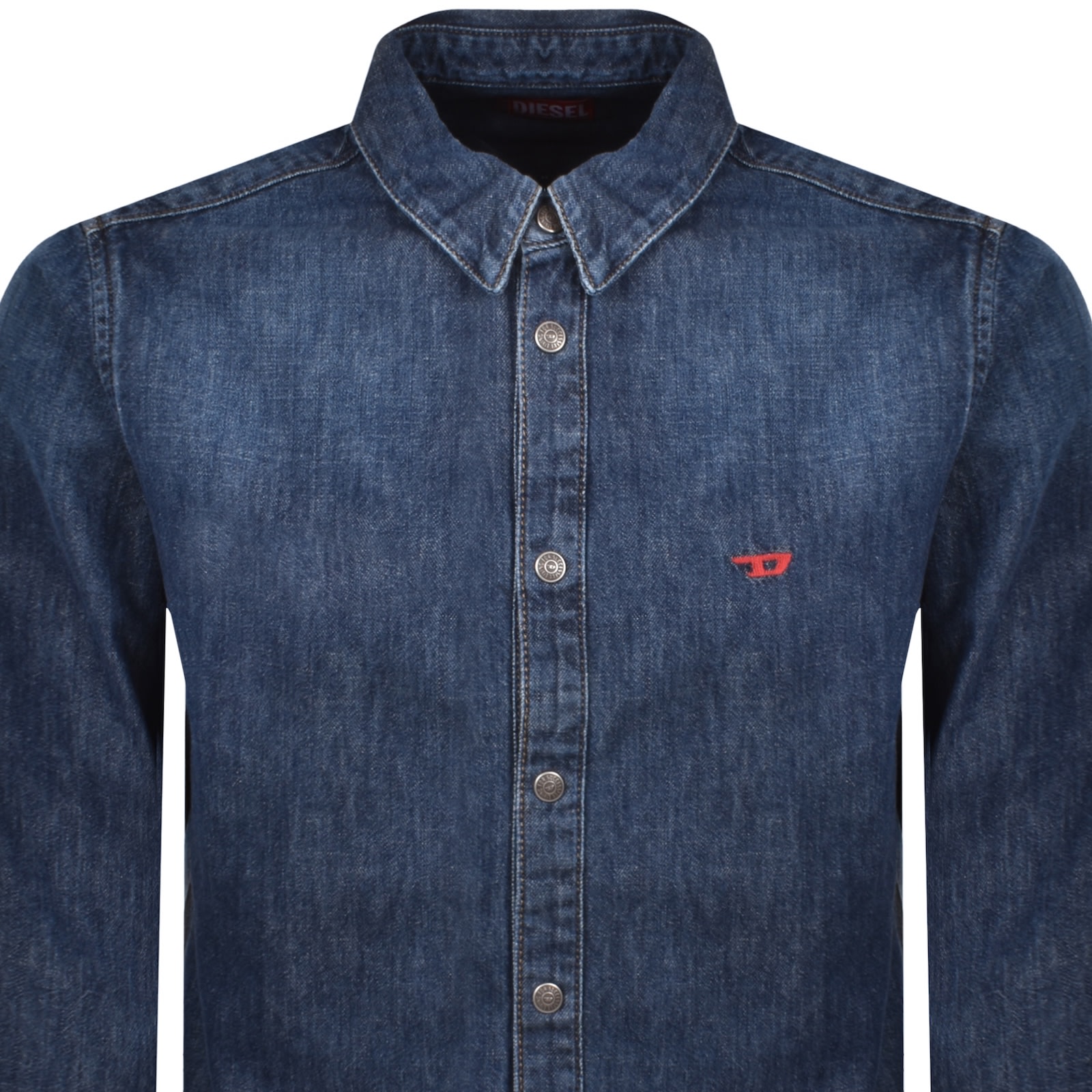 Diesel Simply Denim Shirt Dark Wash Blue In Blue