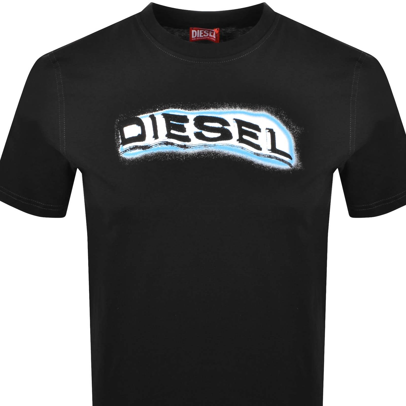 Diesel Black Cotton T-adjust-r4t T-shirt In Black