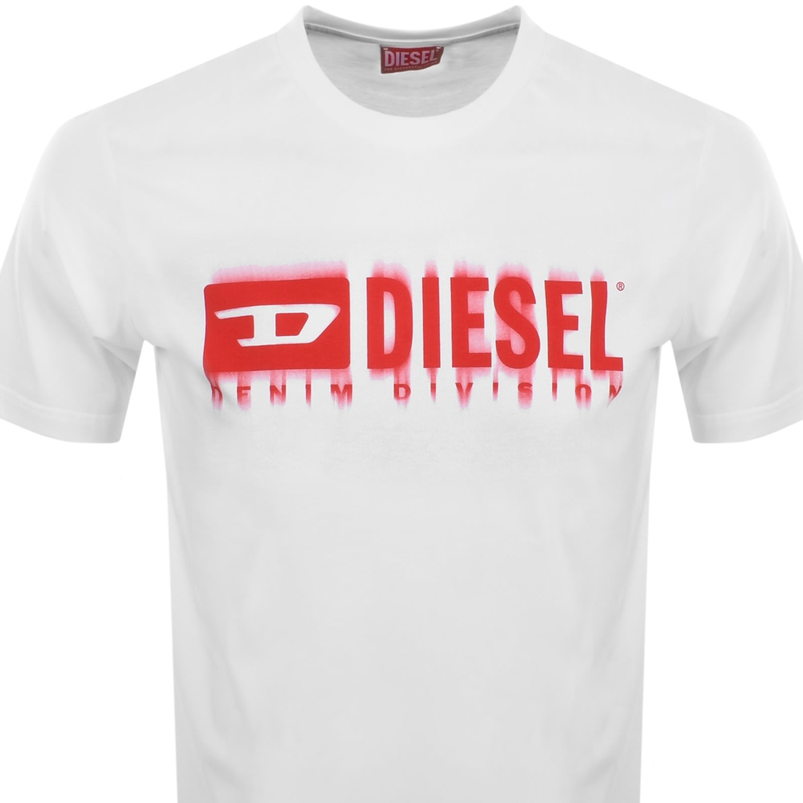 DIESEL DIESEL T ADJUST Q7 SLIM FIT T SHIRT WHITE