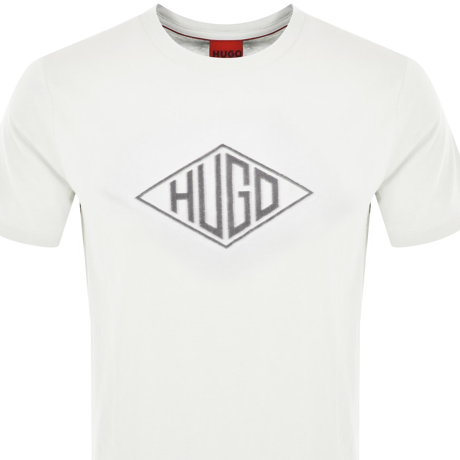 Hugo Boss Cotton-jersey T-shirt With Geometric Logo Embroidery In White