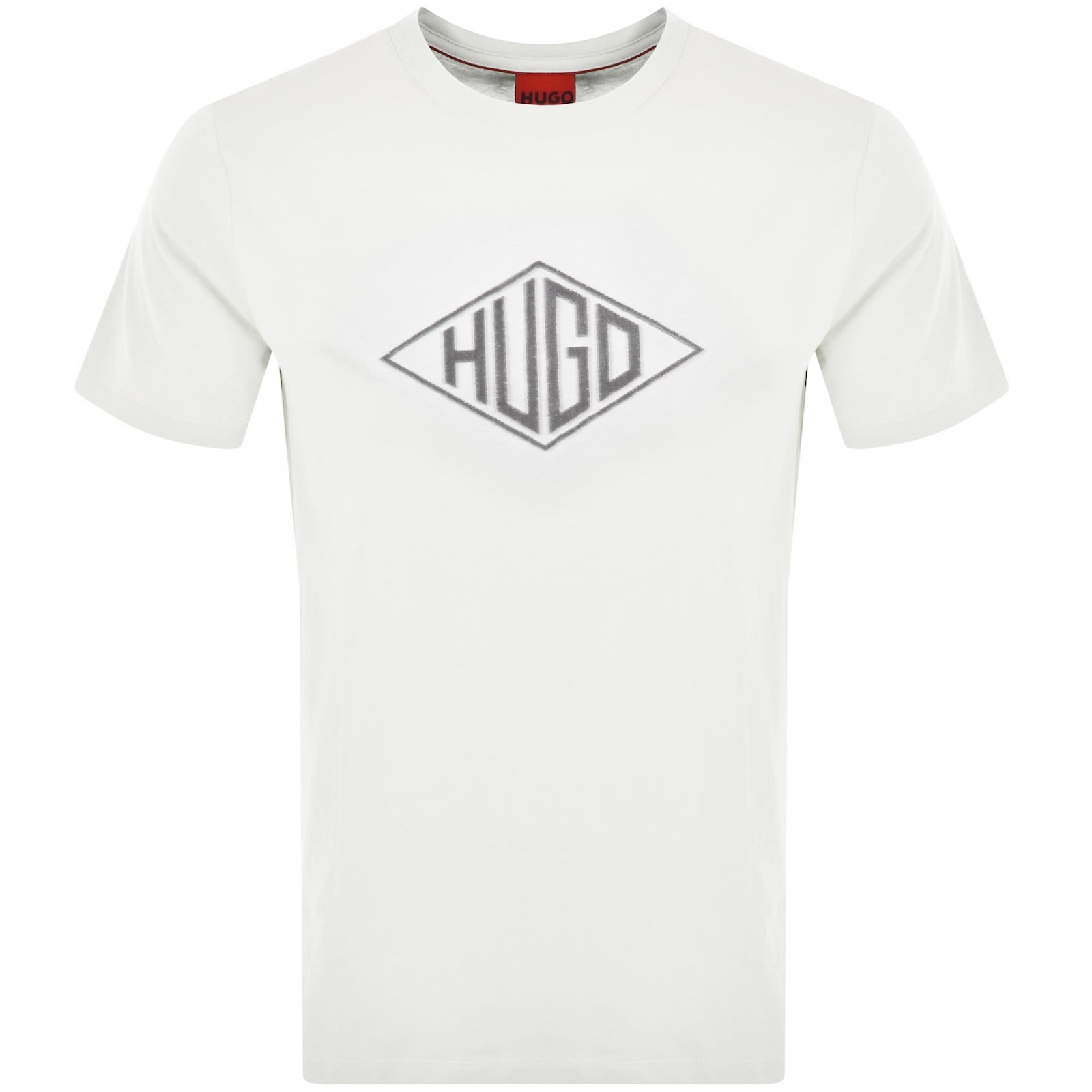 Hugo Boss Cotton-jersey T-shirt With Geometric Logo Embroidery In White