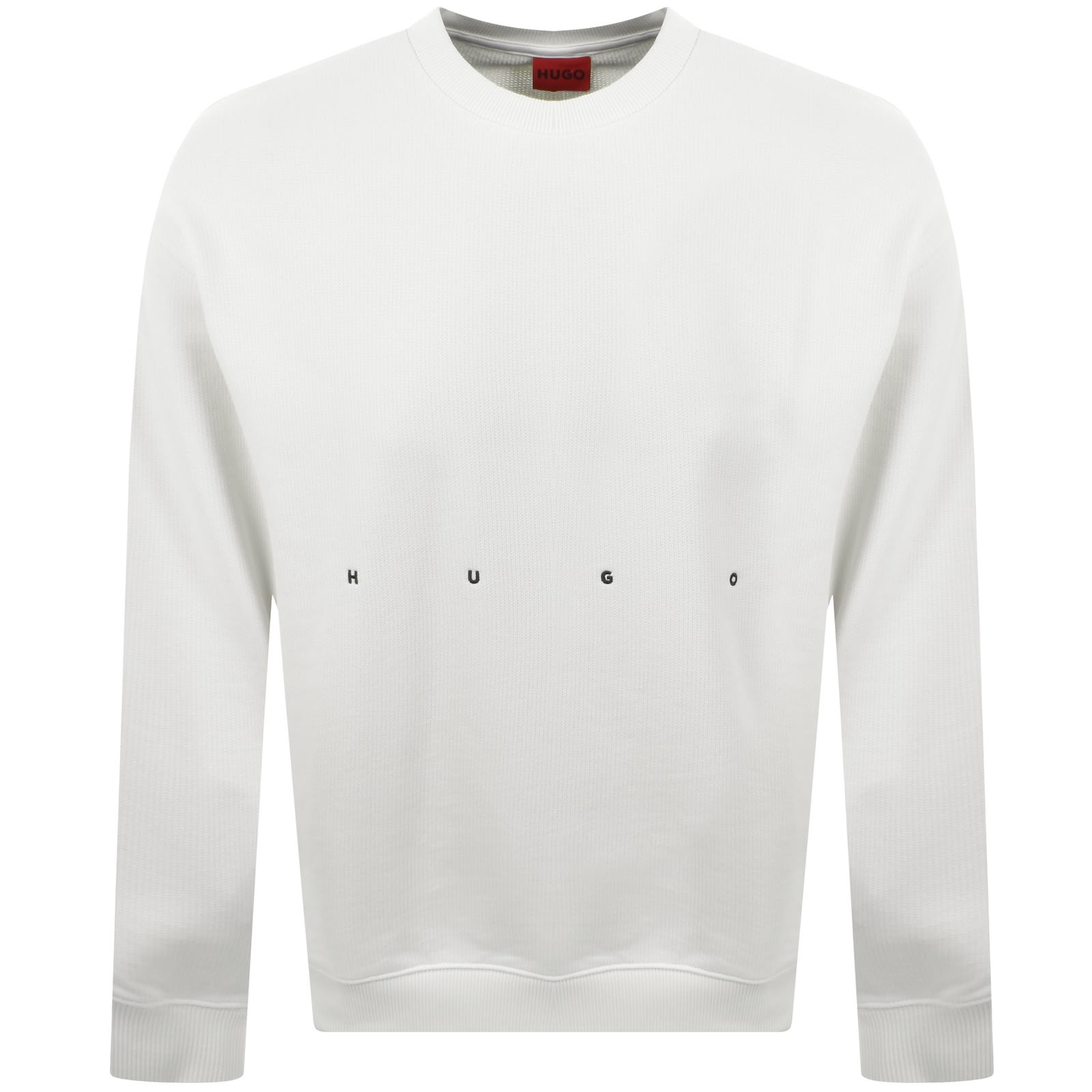 HUGO BOSS HUGO DUTAP LOGO ARTWORK SWEATSHIRT NATURAL