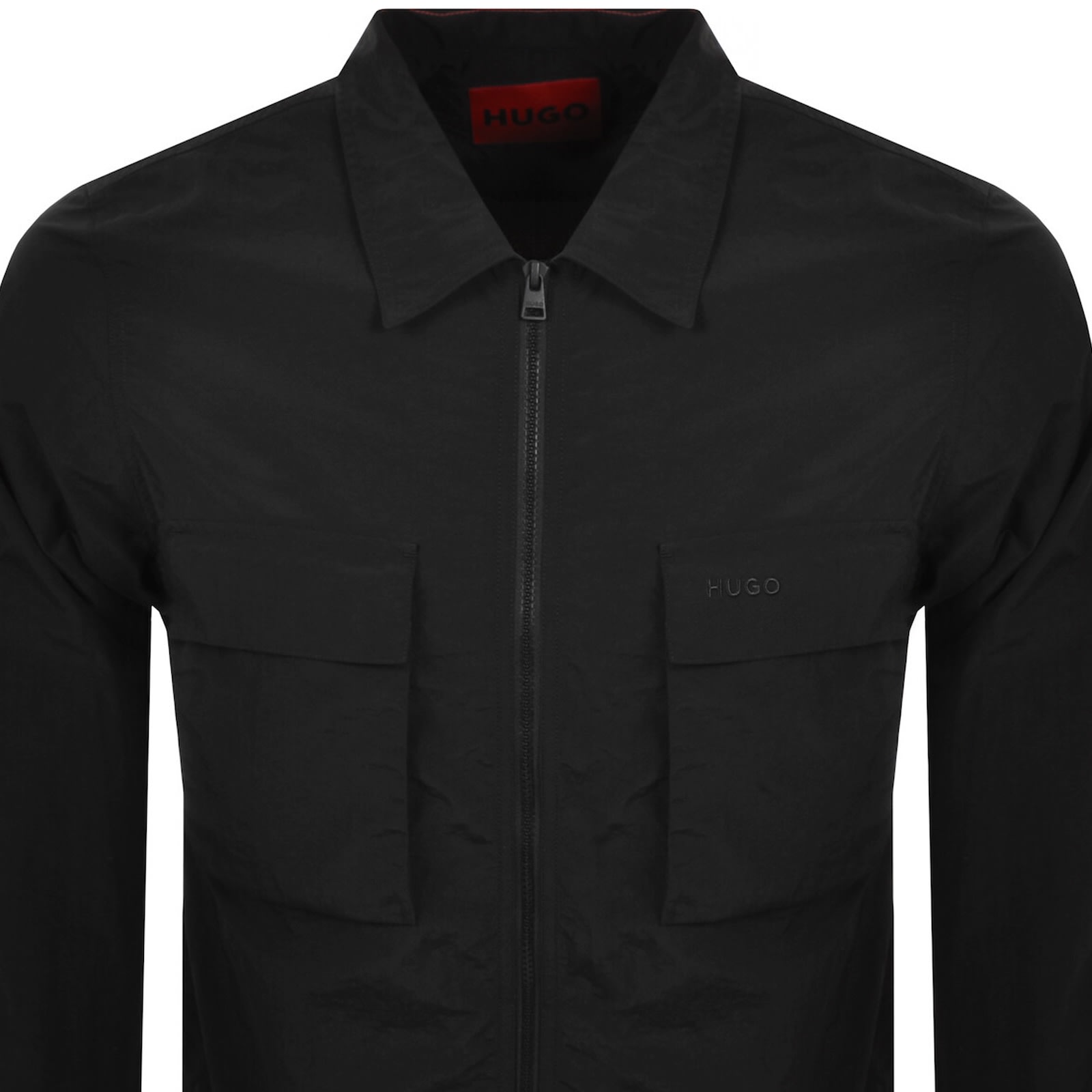 Hugo Boss Hugo Eselio Overshirt Black In Black