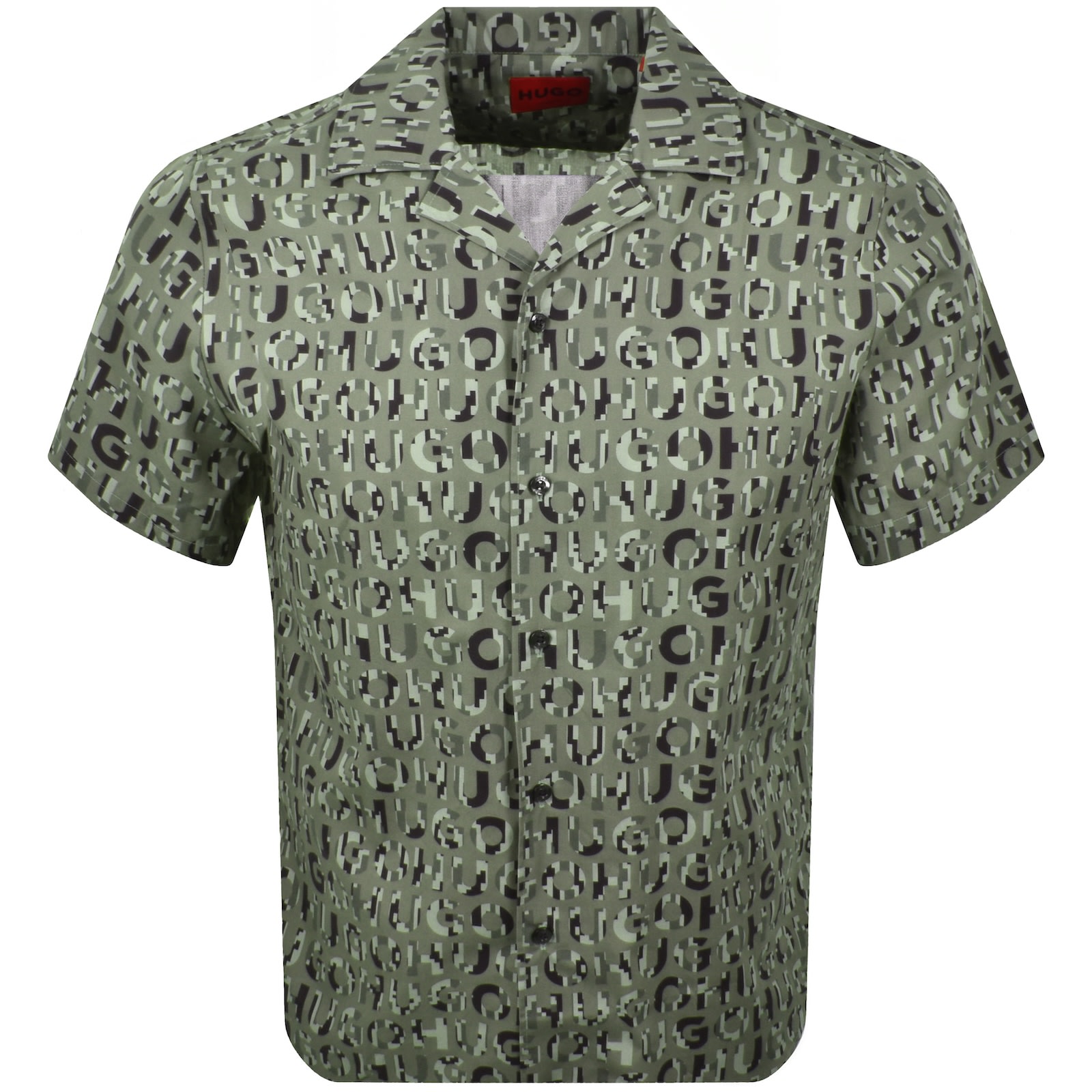 Hugo Boss Hugo Ellino Straight Fit Shirt Green In Green