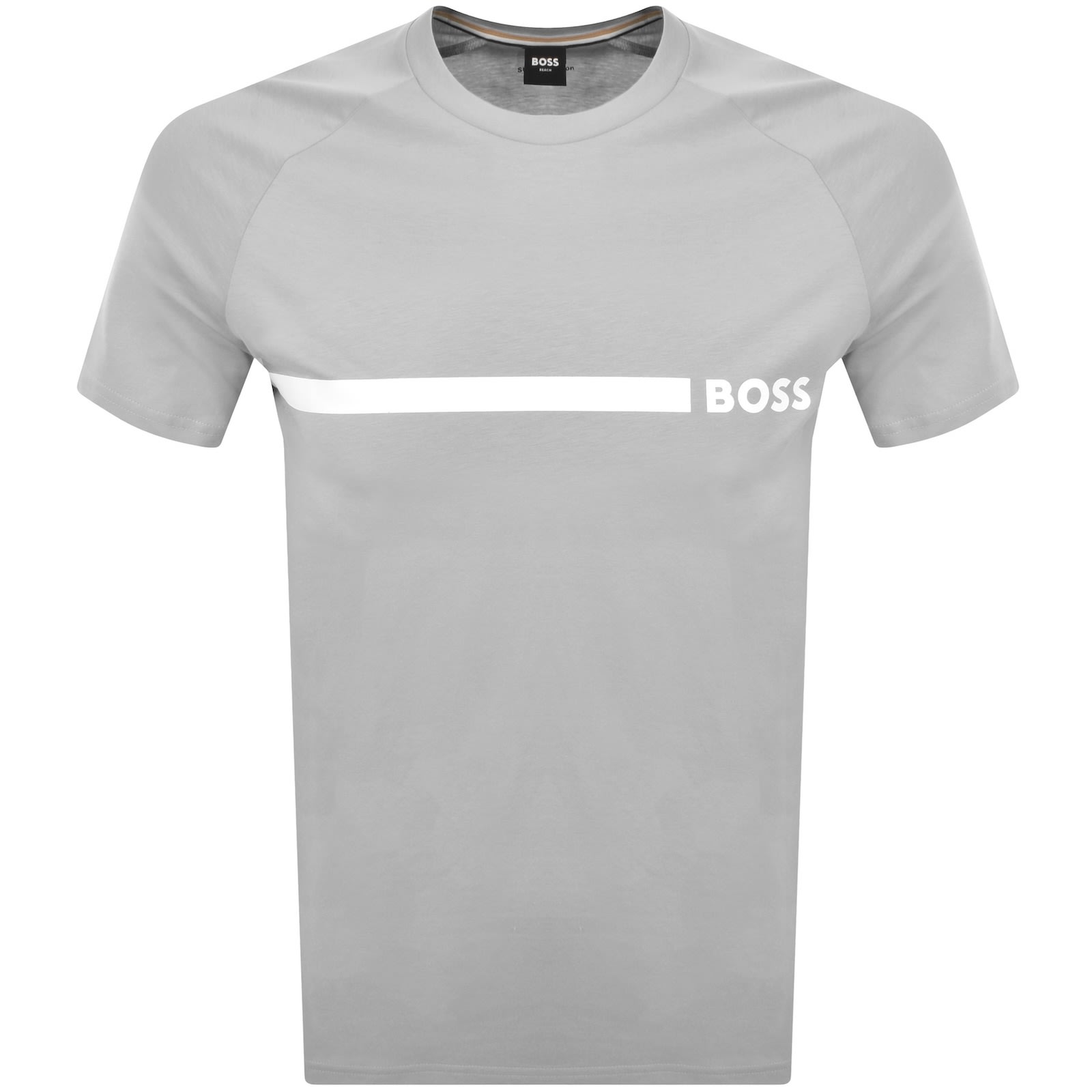 Hugo Boss Boss Chest Logo Slim Fit T-shirt In Grey