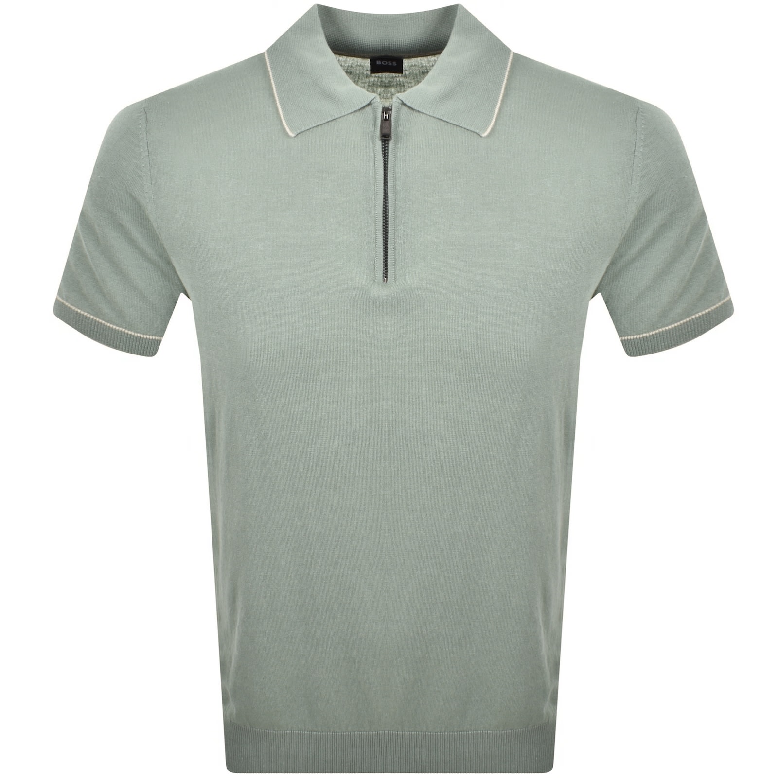 Shop Hugo Boss Boss H Jiovanotto Knit Polo Green