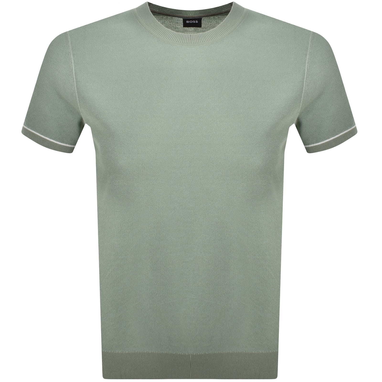 Hugo Boss Boss H Jianluca Knit T Shirt Green In Green