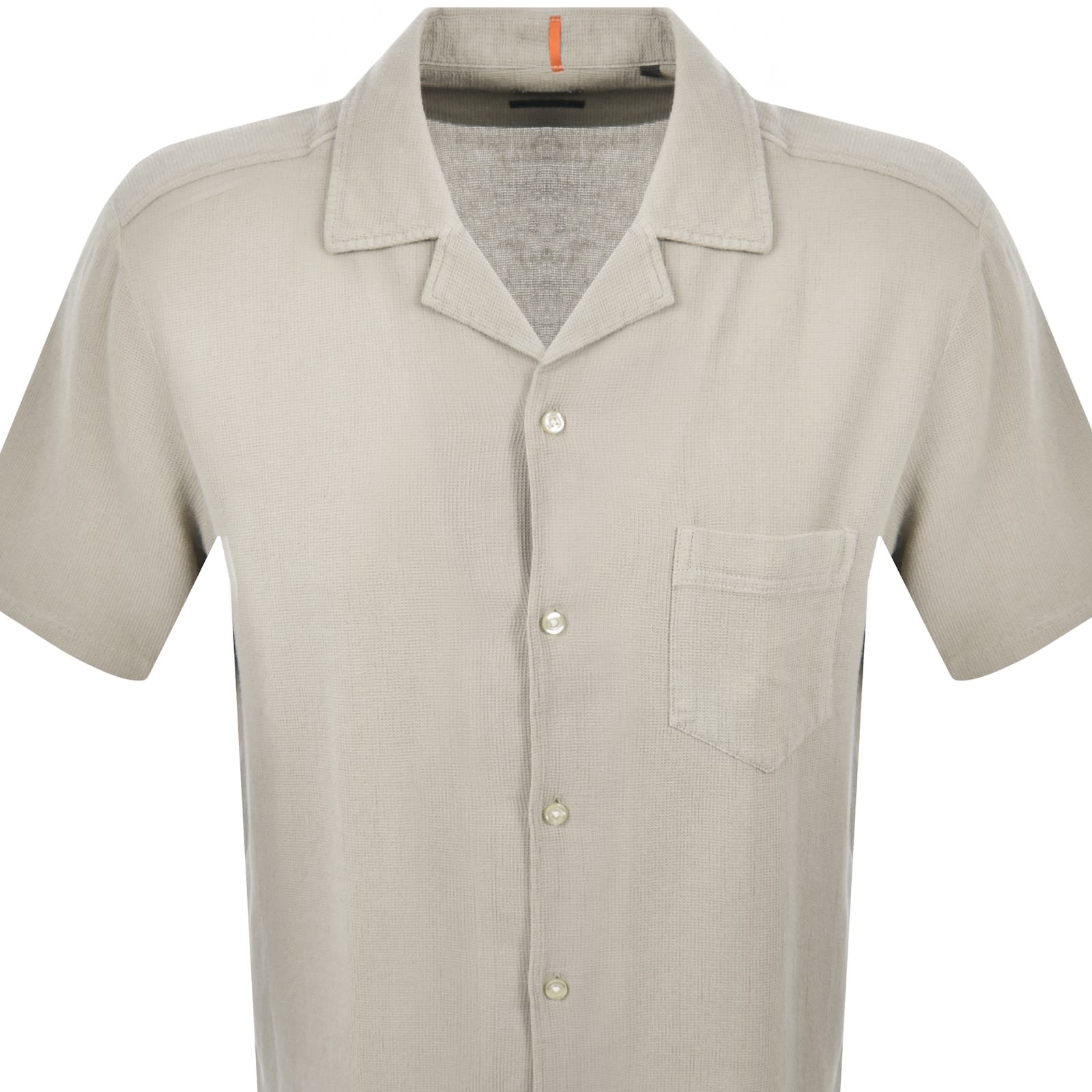 Boss Casual Boss Rayer Short Sleeve Shirt Beige In Beige