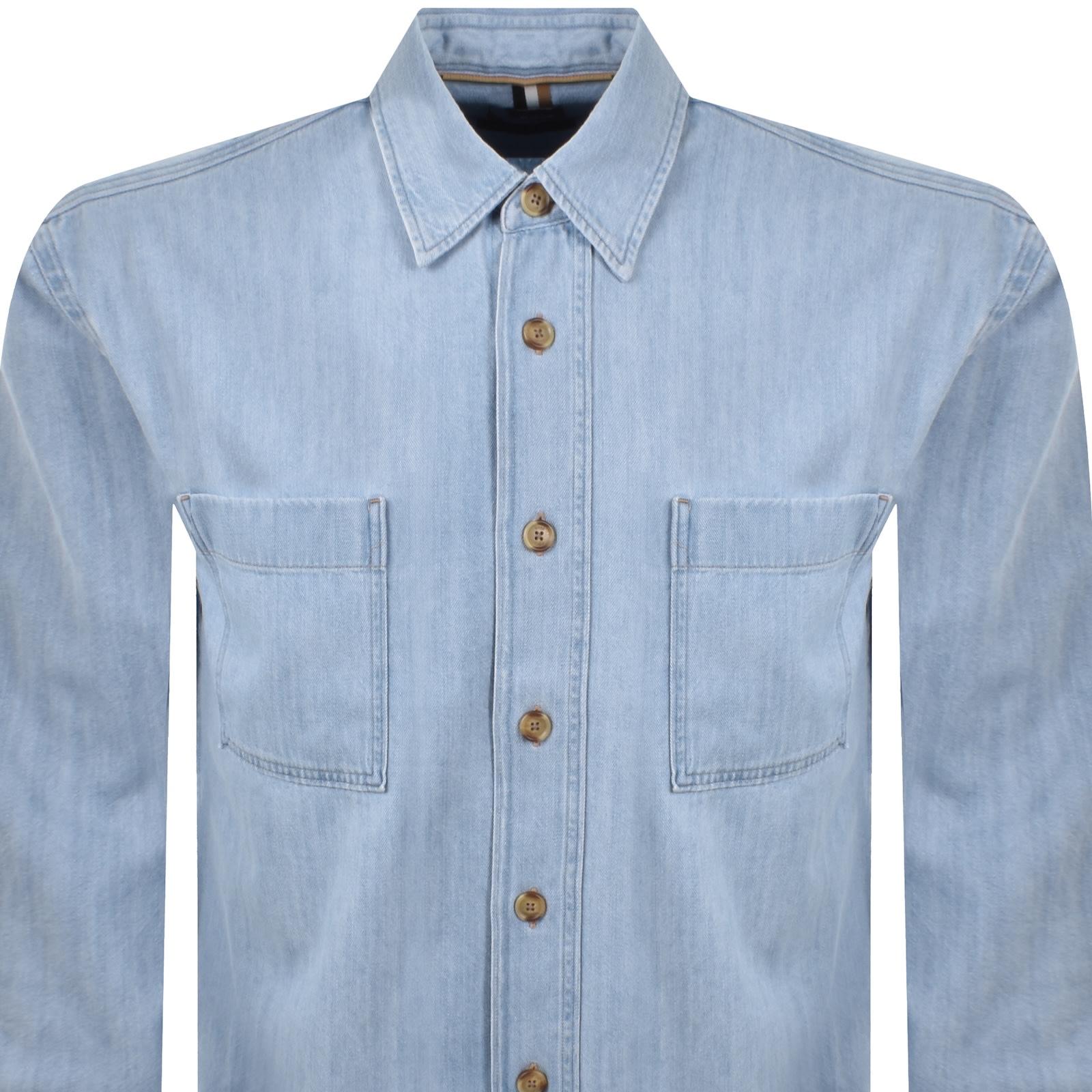 Hugo Boss Boss H Cory Denim Overshirt Light Blue In Blue