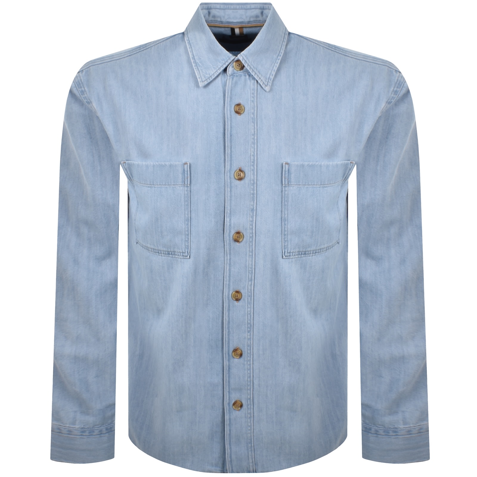 Hugo Boss Boss H Cory Denim Overshirt Light Blue In Blue