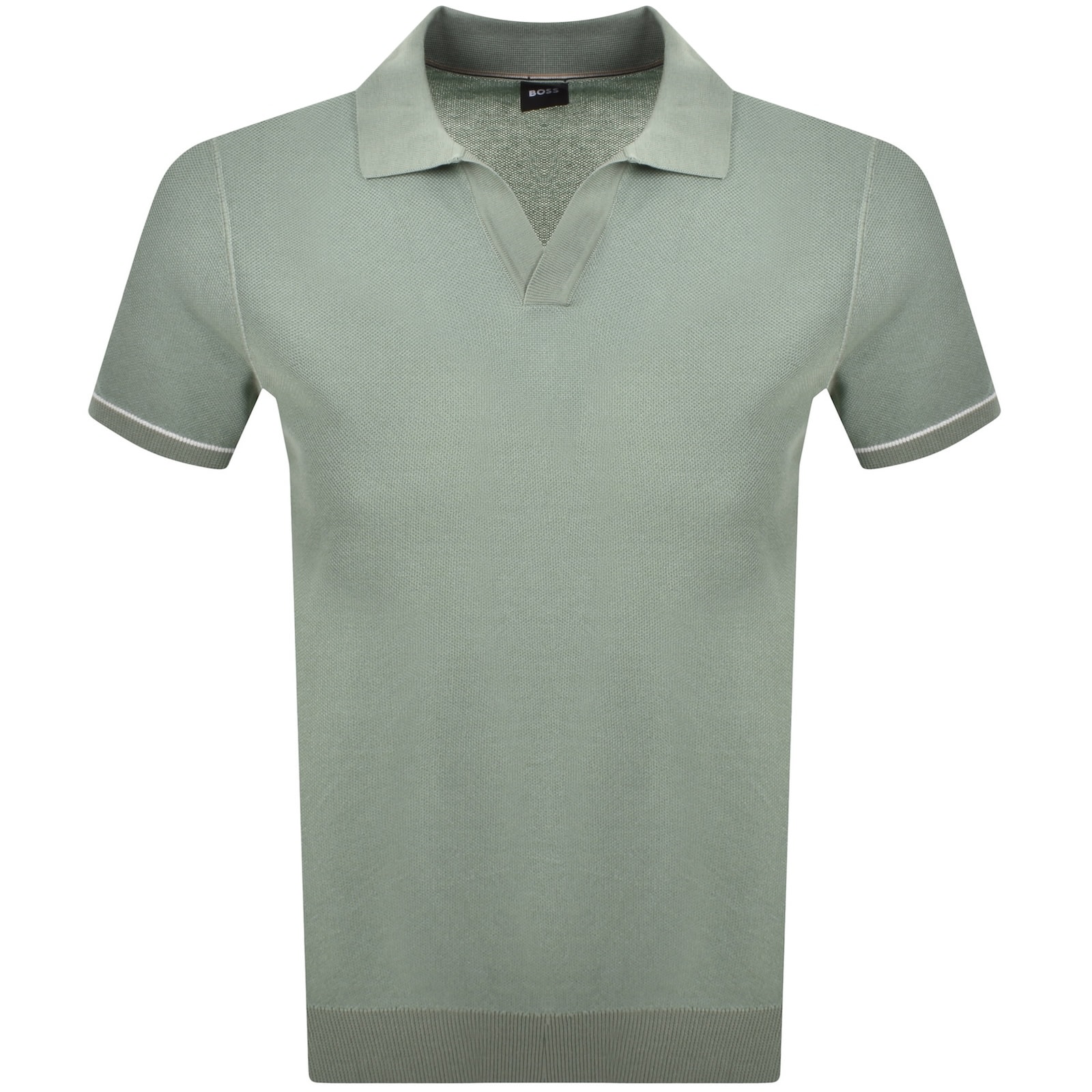 Hugo Boss Boss H Jianluca Knit T Shirt Green In Green