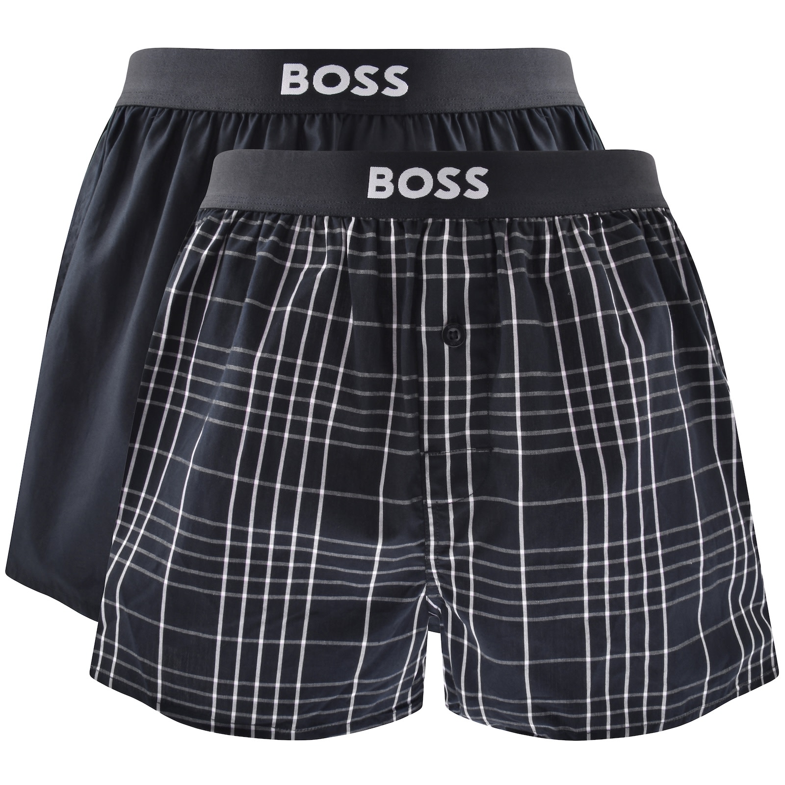 Shop Hugo Boss Boss Underwear 2 Pack Boxer Shorts Navy