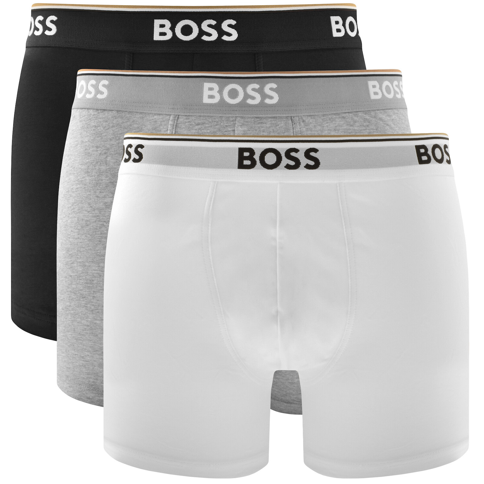 Shop Hugo Boss Boss Underwear 3 Pack Long Boxer Briefs In Black