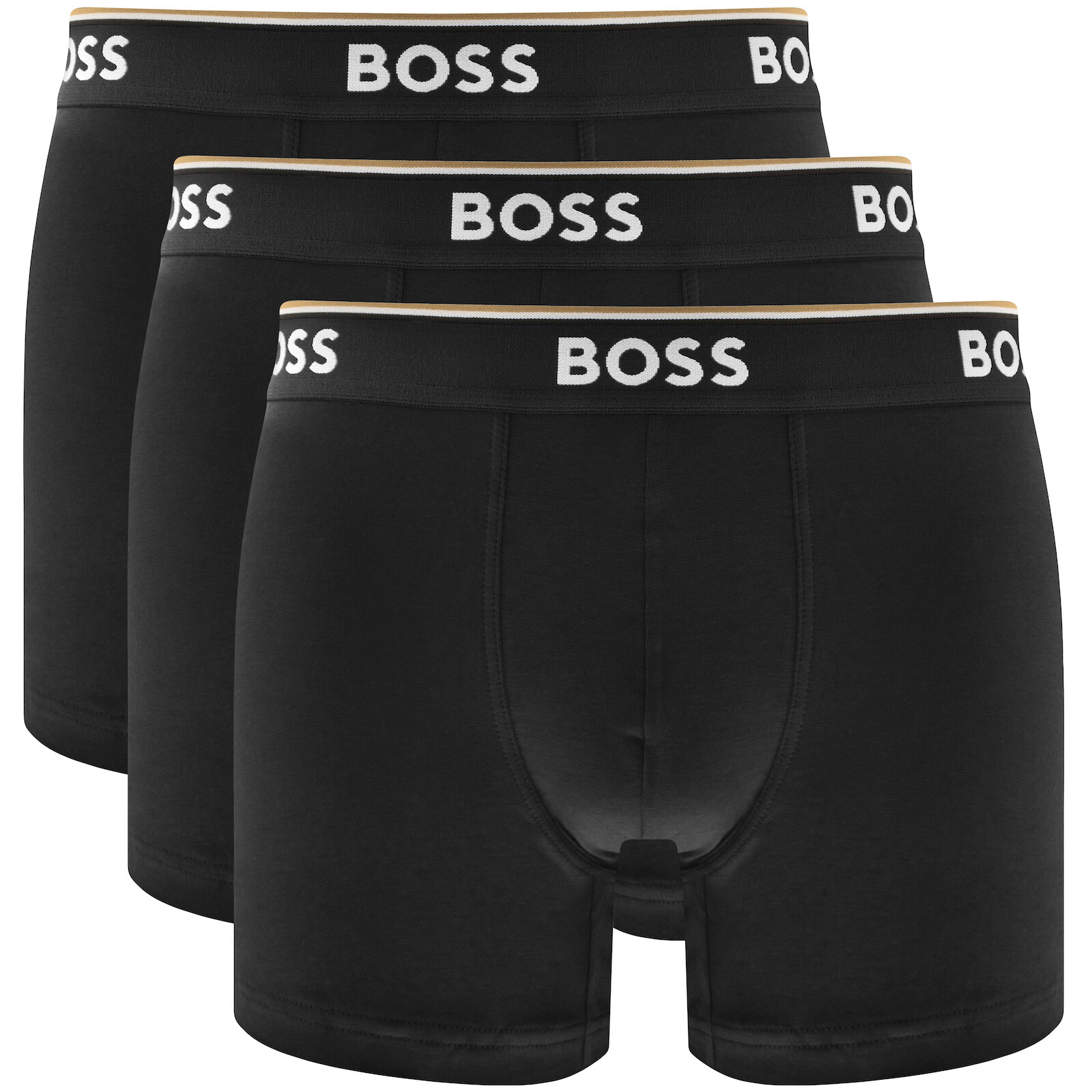 Hugo Boss Boss Underwear 3 Pack Long Boxer Briefs In Black