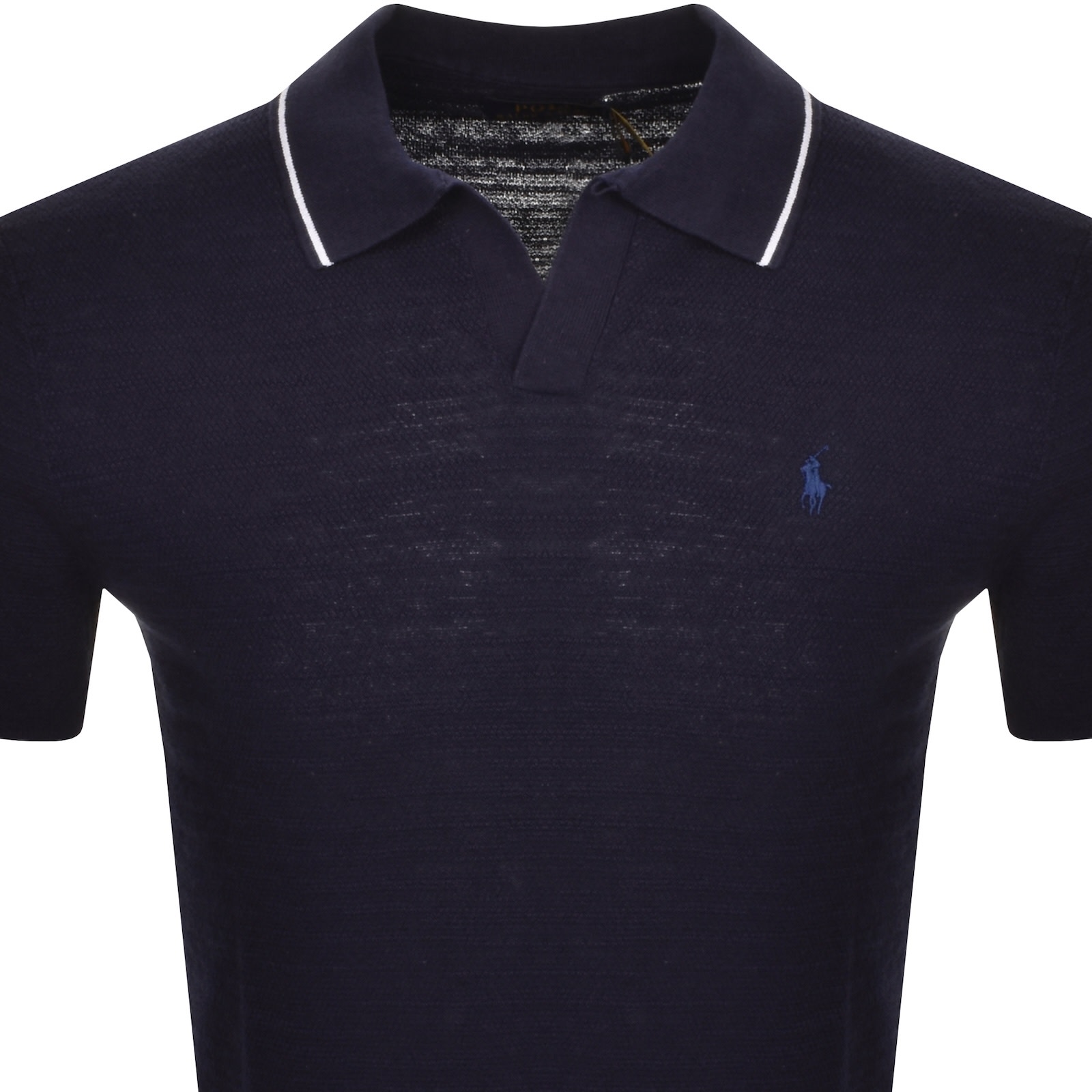 Ralph Lauren Johnny Knit Polo T Shirt Navy In Blue
