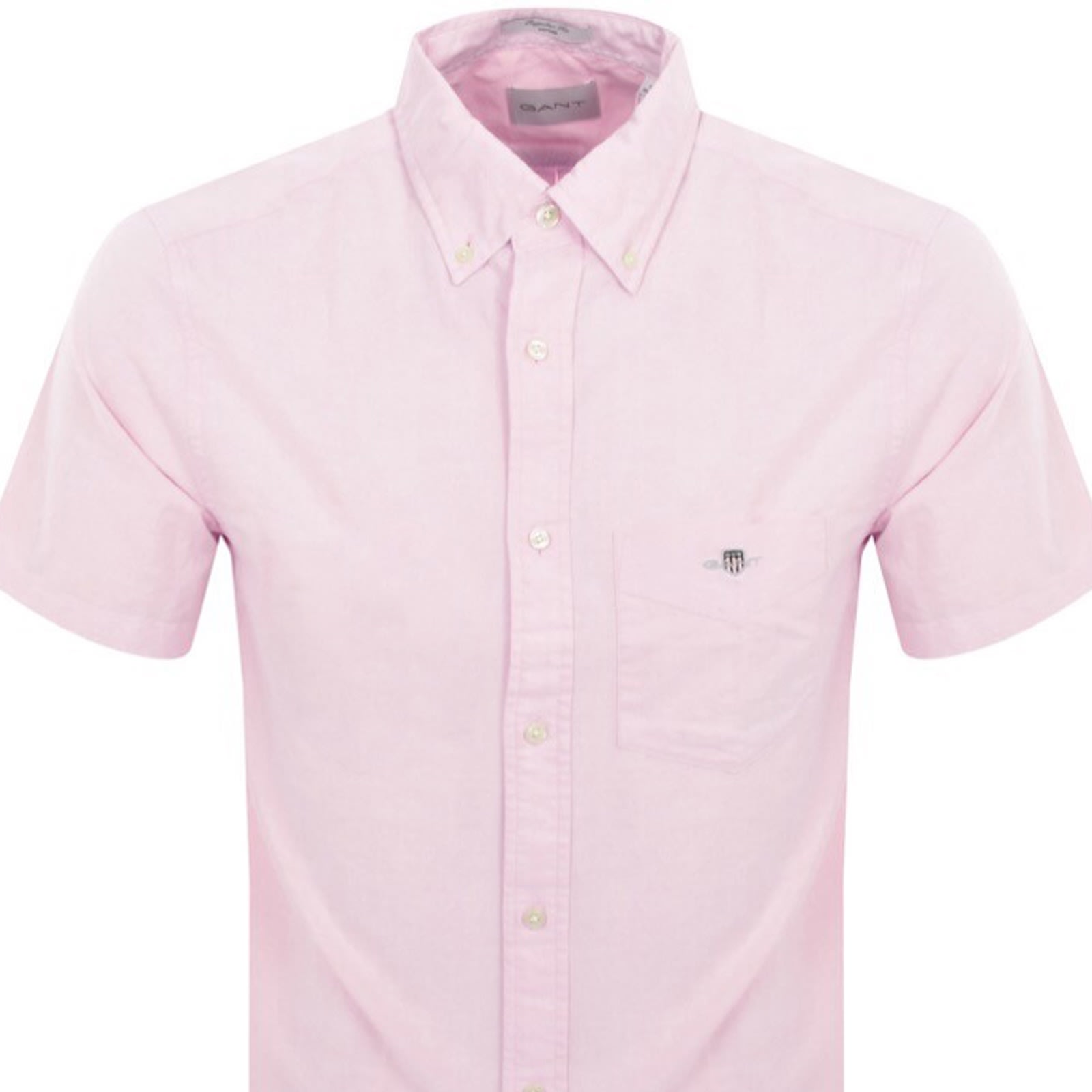 Gant Mens Regular Fit Classic Oxford Stripe Short Sleeve Shirt In Pink