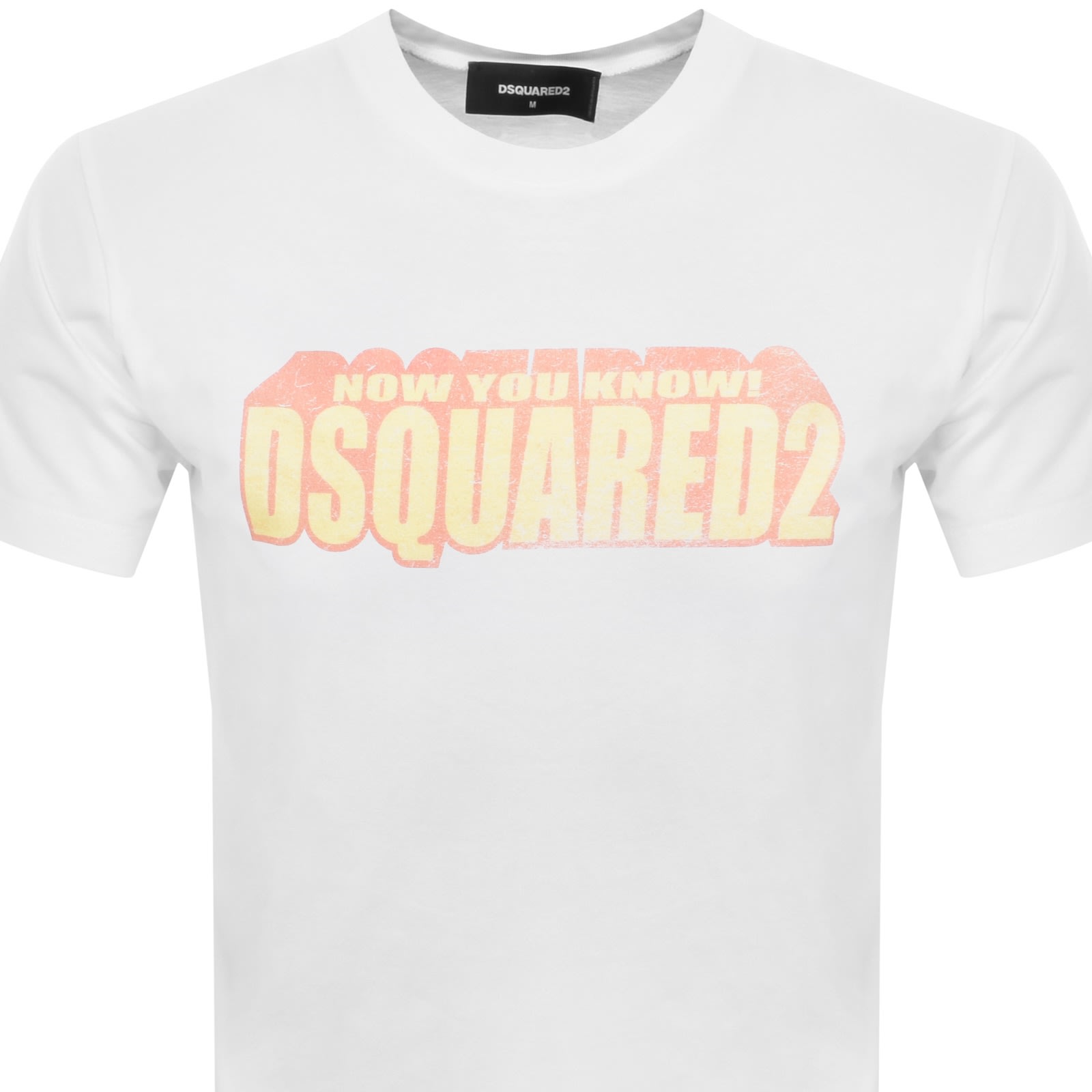 Dsquared2 Crew Neck Cracked Effect Graphic Print