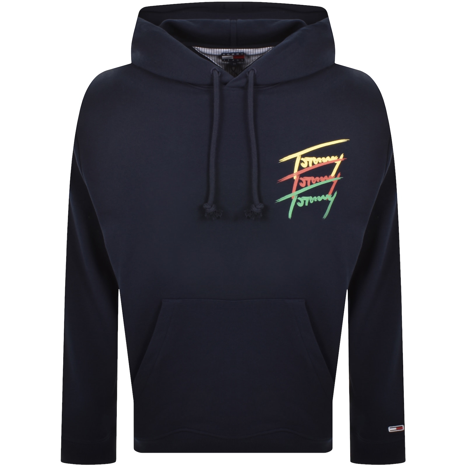 Tommy Jeans Signature Logo Hoodie Navy