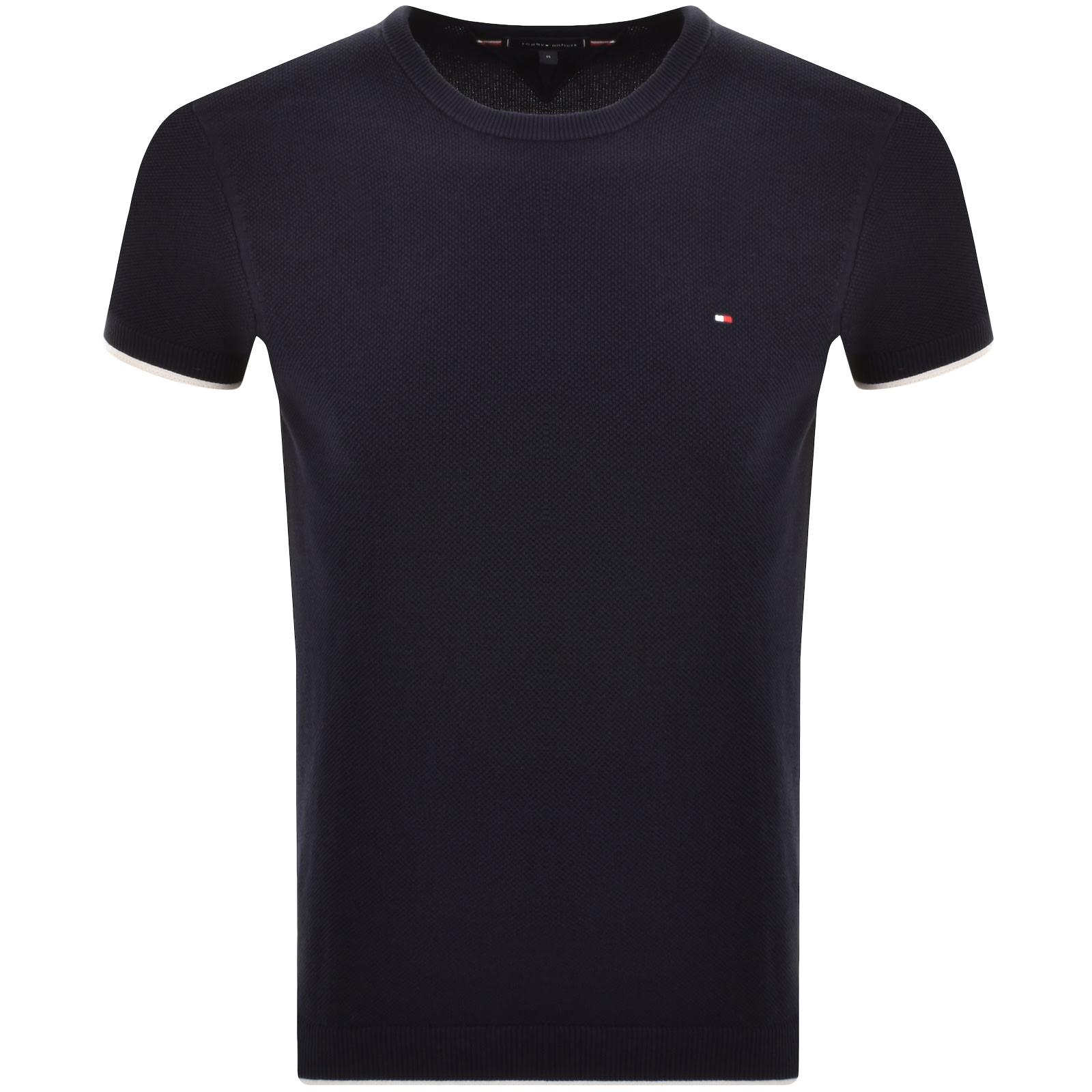 Tommy Hilfiger Tipped Knit Tee Navy