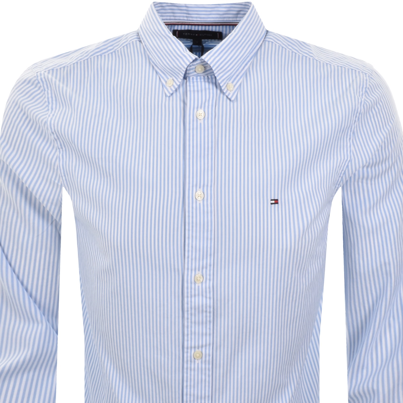 Tommy Hilfiger Flex Poplin Long Sleeve Shirt Blue