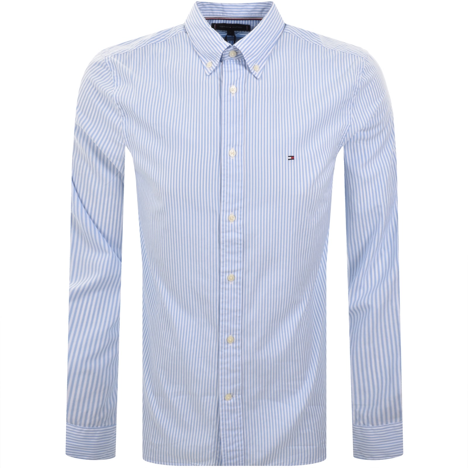 Tommy Hilfiger Flex Poplin Long Sleeve Shirt Blue
