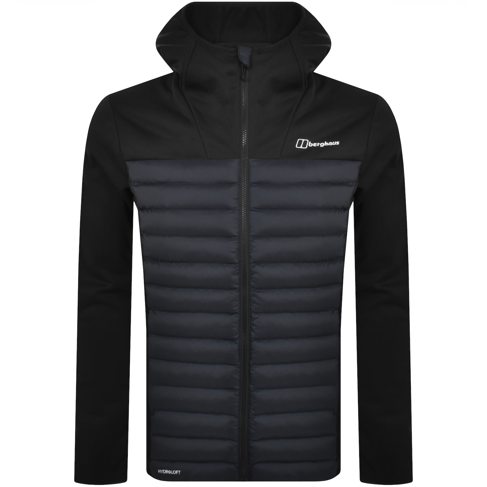 Berghaus Vaskye Hooded Hybrid Jacket Black In Black