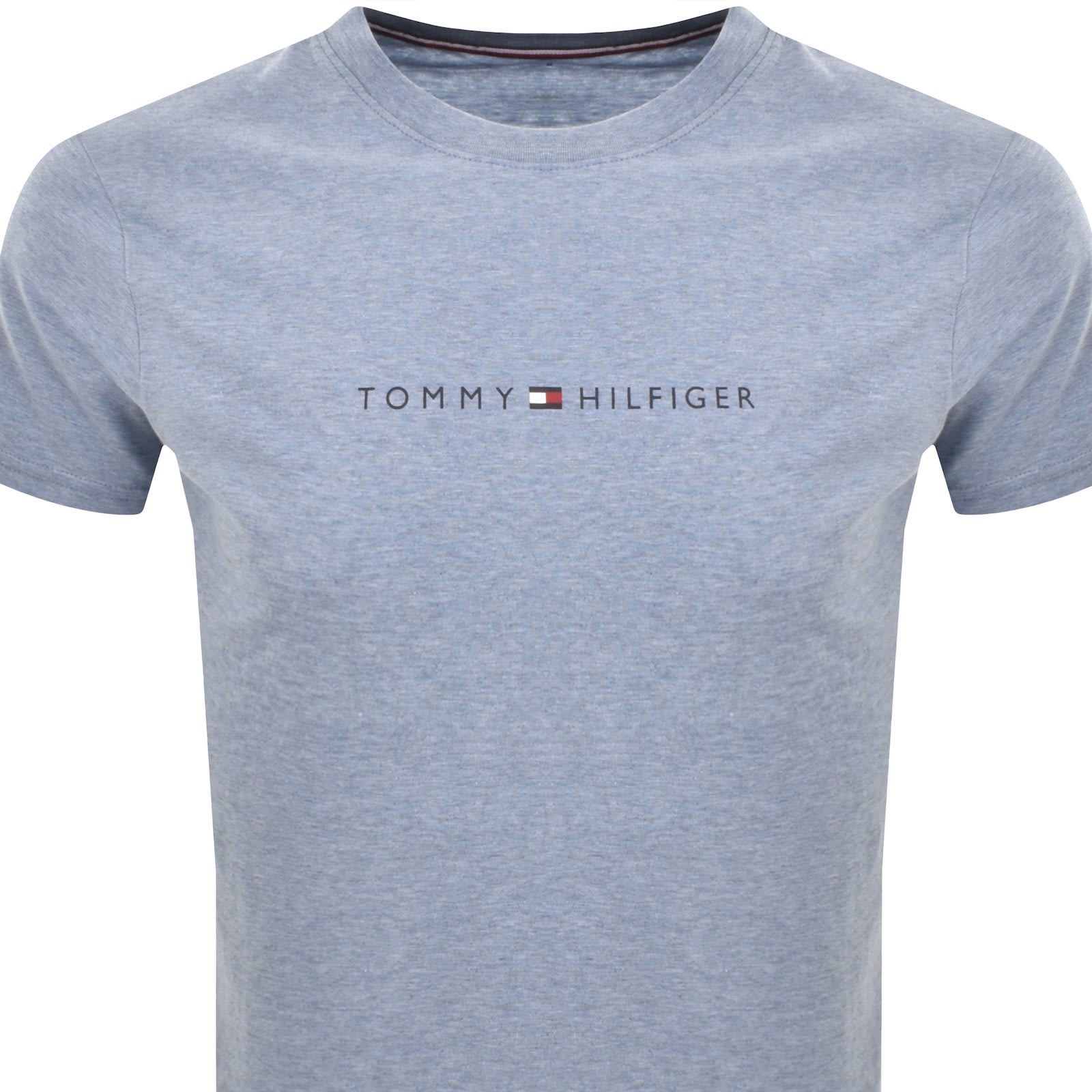 Tommy Hilfiger Logo T Shirt Blue In Gray