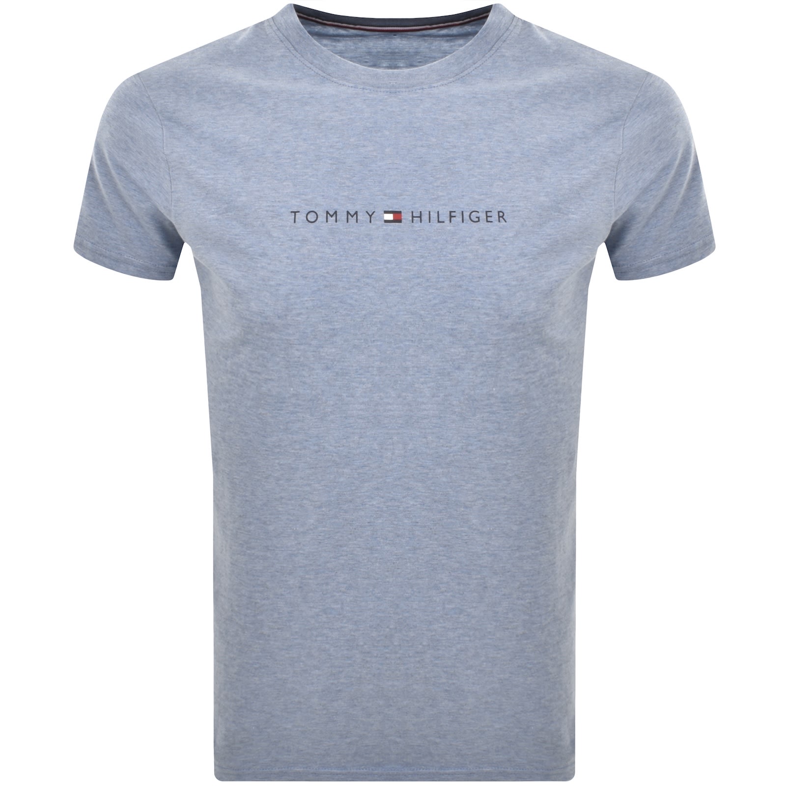 Tommy Hilfiger Logo T Shirt Blue In Gray