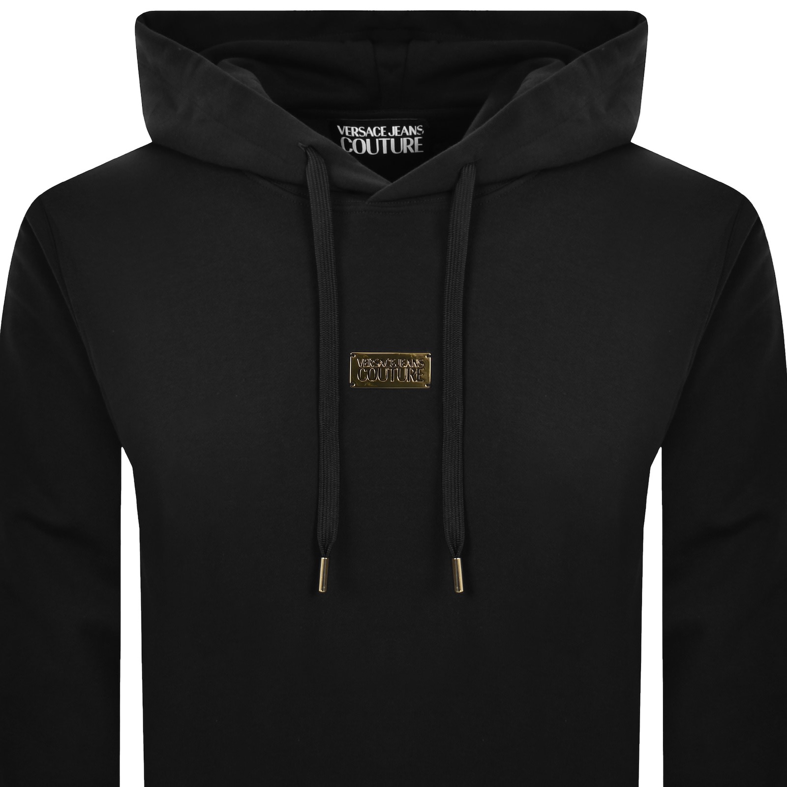 Versace Jeans Couture R Placket Hoodie Black In Black