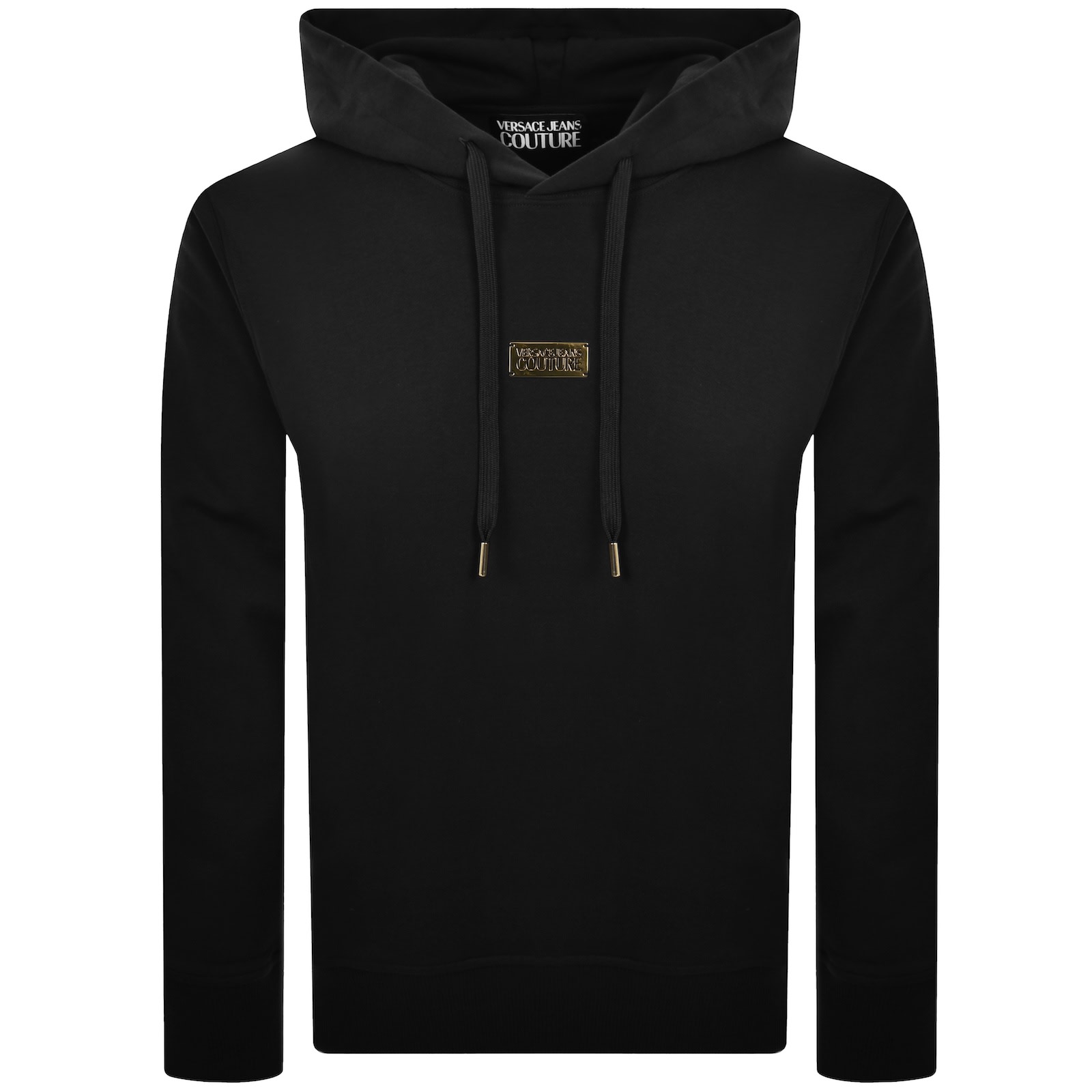 Versace Jeans Couture R Placket Hoodie Black In Black