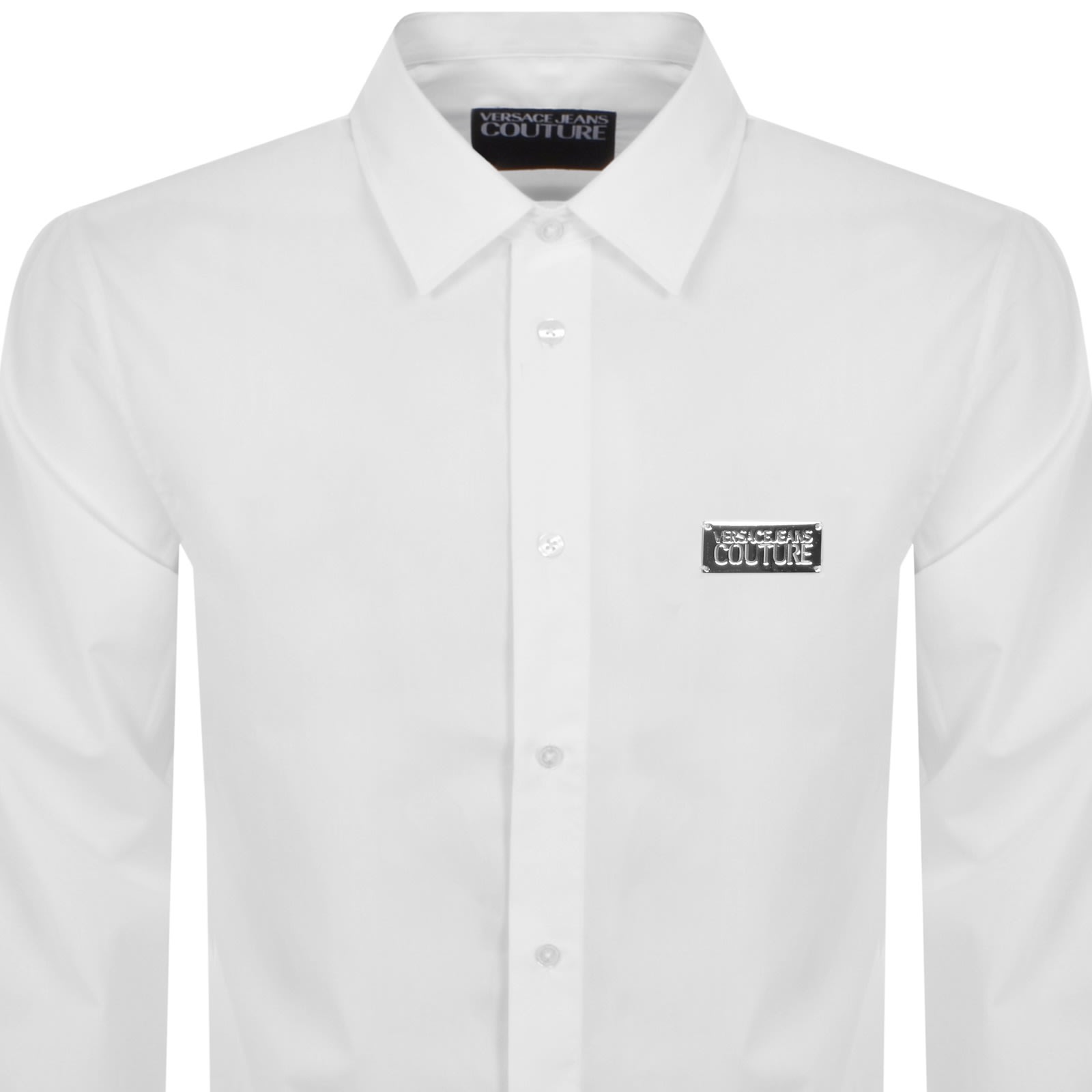 Versace Jeans Couture Long Sleeve Shirt White In Neutral