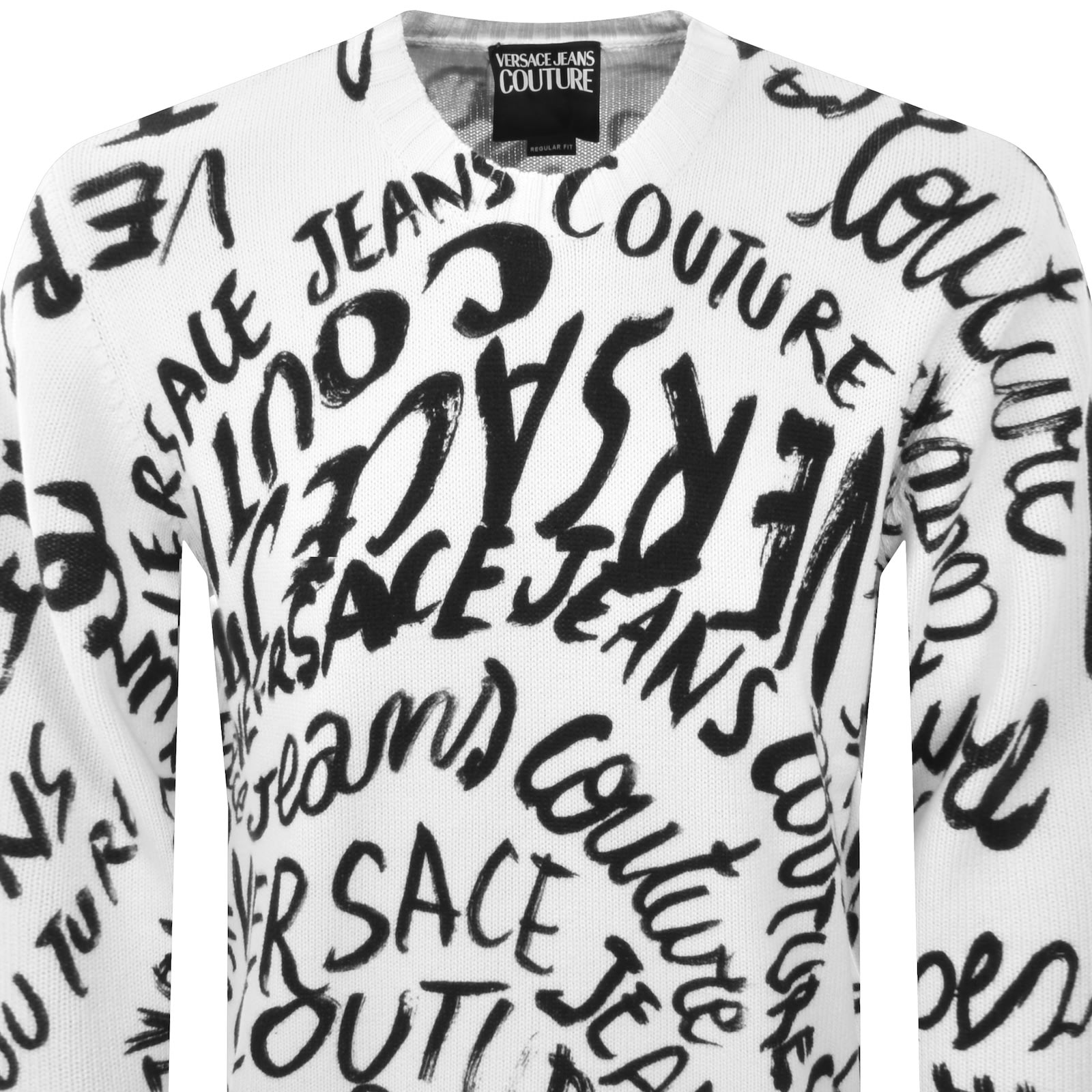 Versace Jeans Couture Logo Jumper White In White
