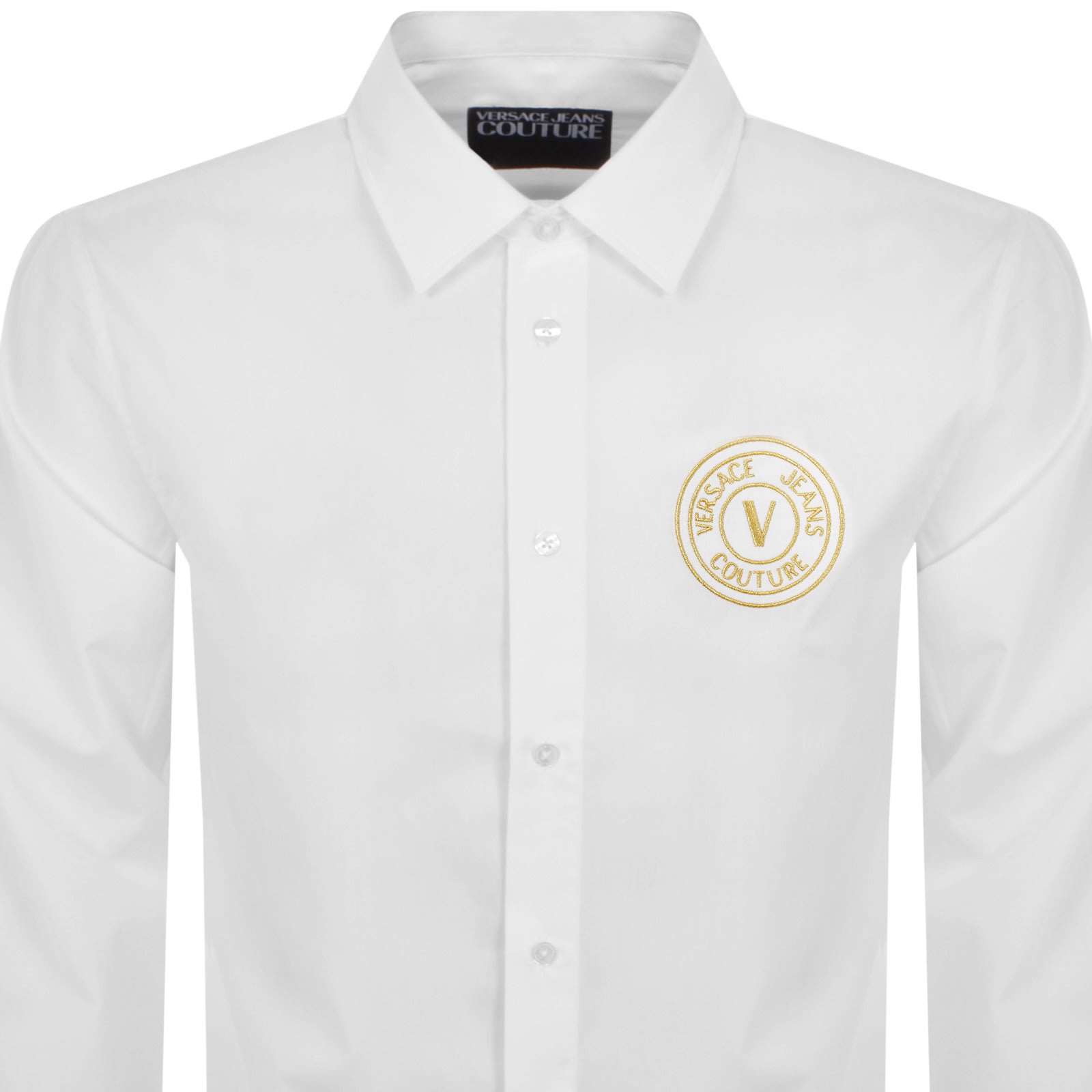 Versace Jeans Couture Logo Embroidered Long-sleeved Shirt
