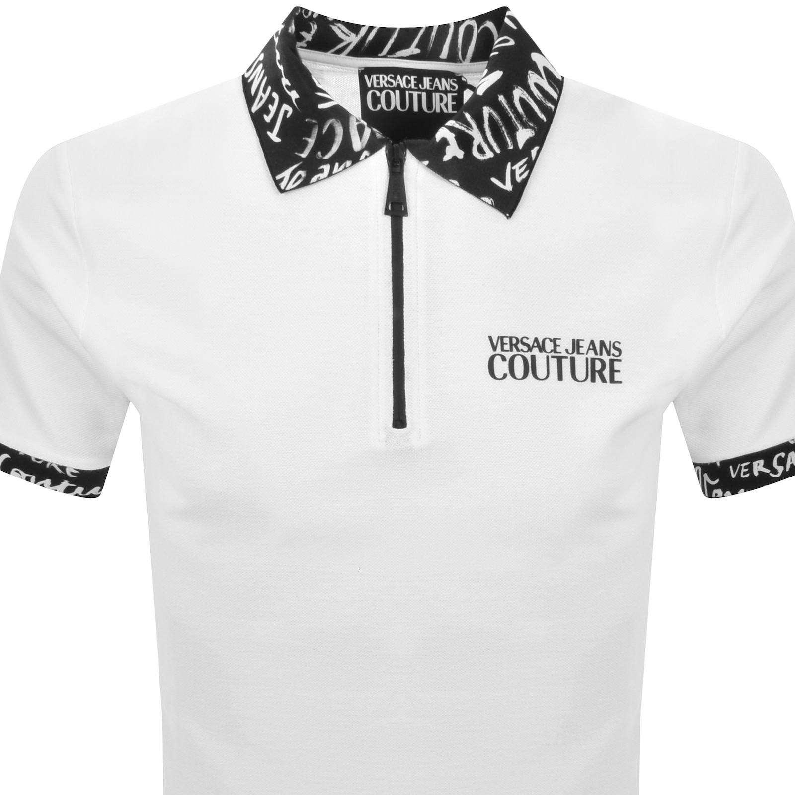 Versace Jeans Couture Mania Polo T Shirt White In White