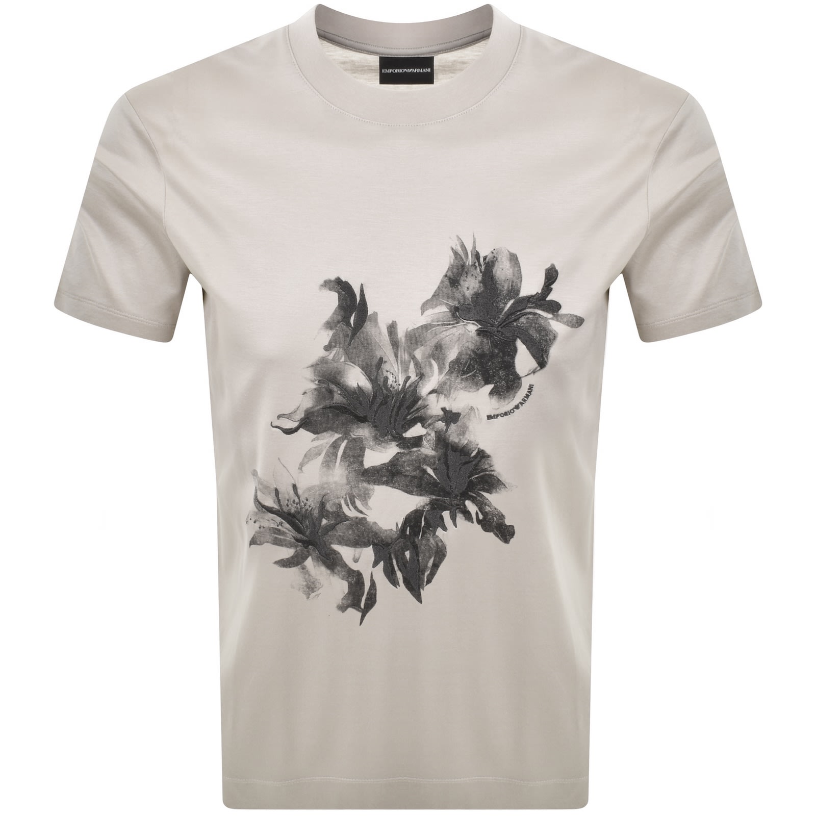 Armani Collezioni Emporio Armani Logo T Shirt Beige