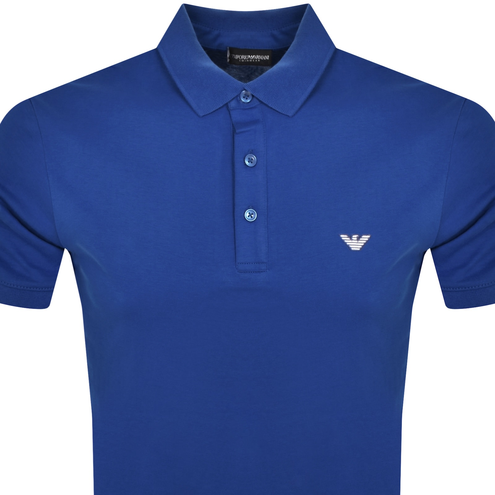 Armani Collezioni Emporio Armani Short Sleeved Polo T Shirt Blue