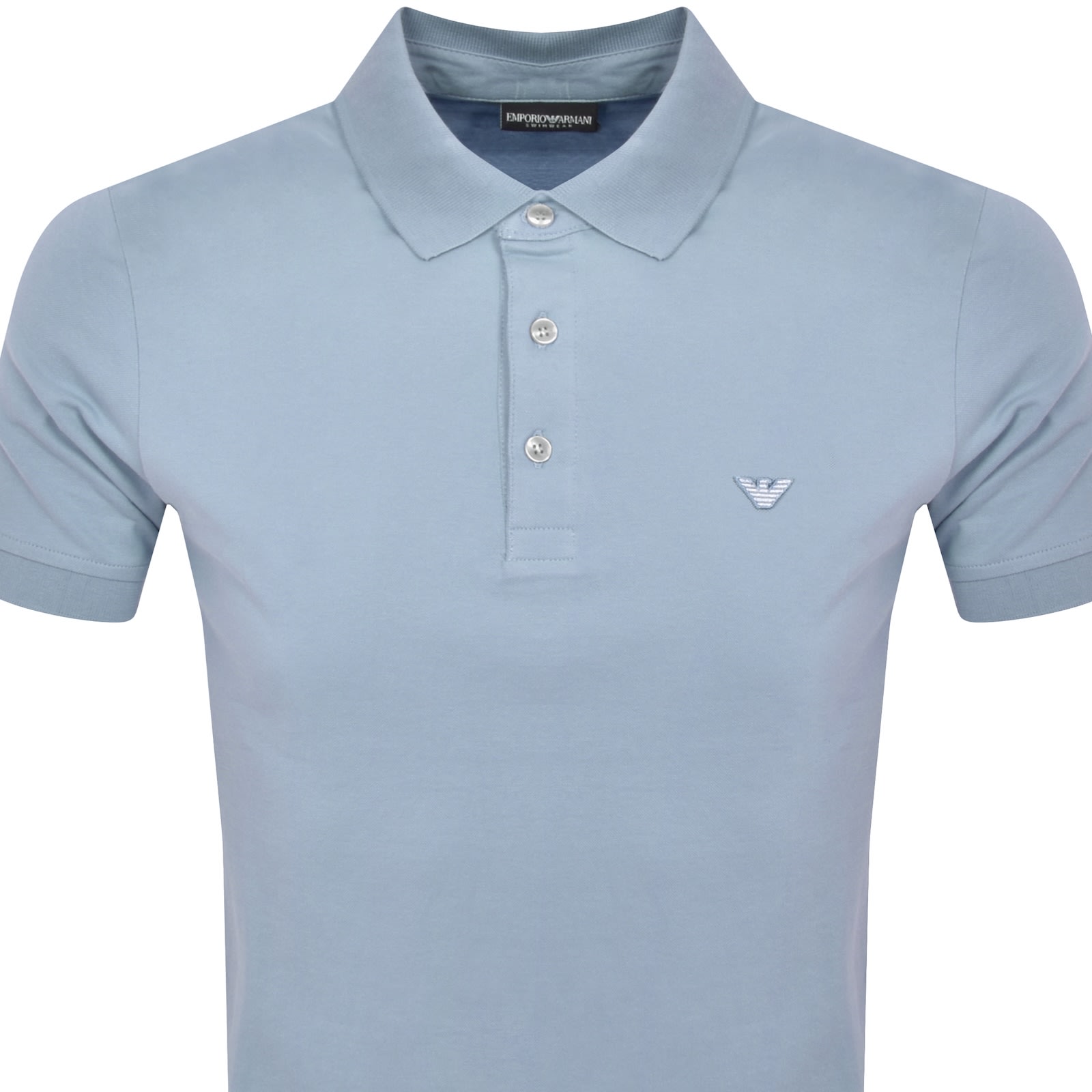 Armani Collezioni Emporio Armani Short Sleeved Polo T Shirt Blue In Blue