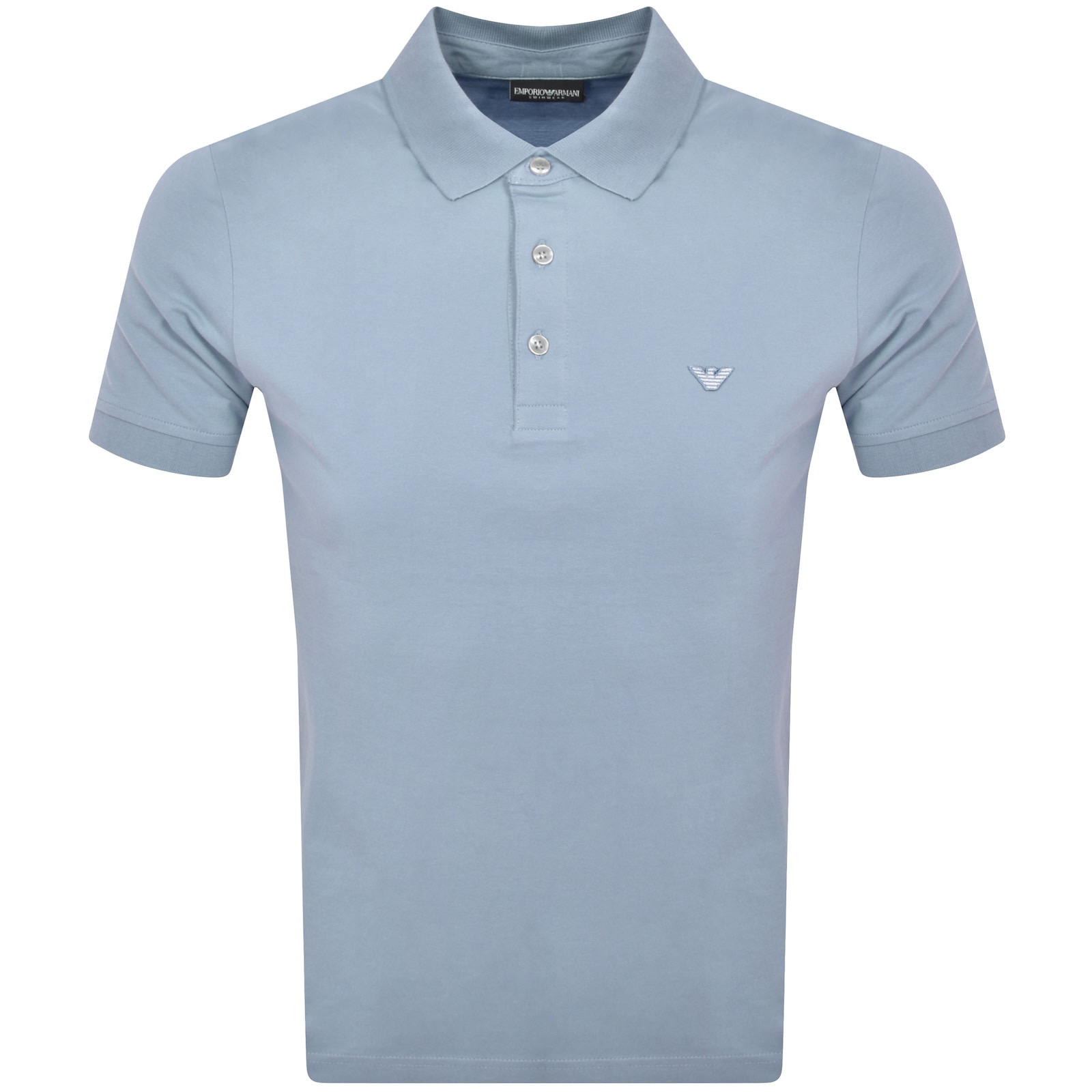 Armani Collezioni Emporio Armani Short Sleeved Polo T Shirt Blue
