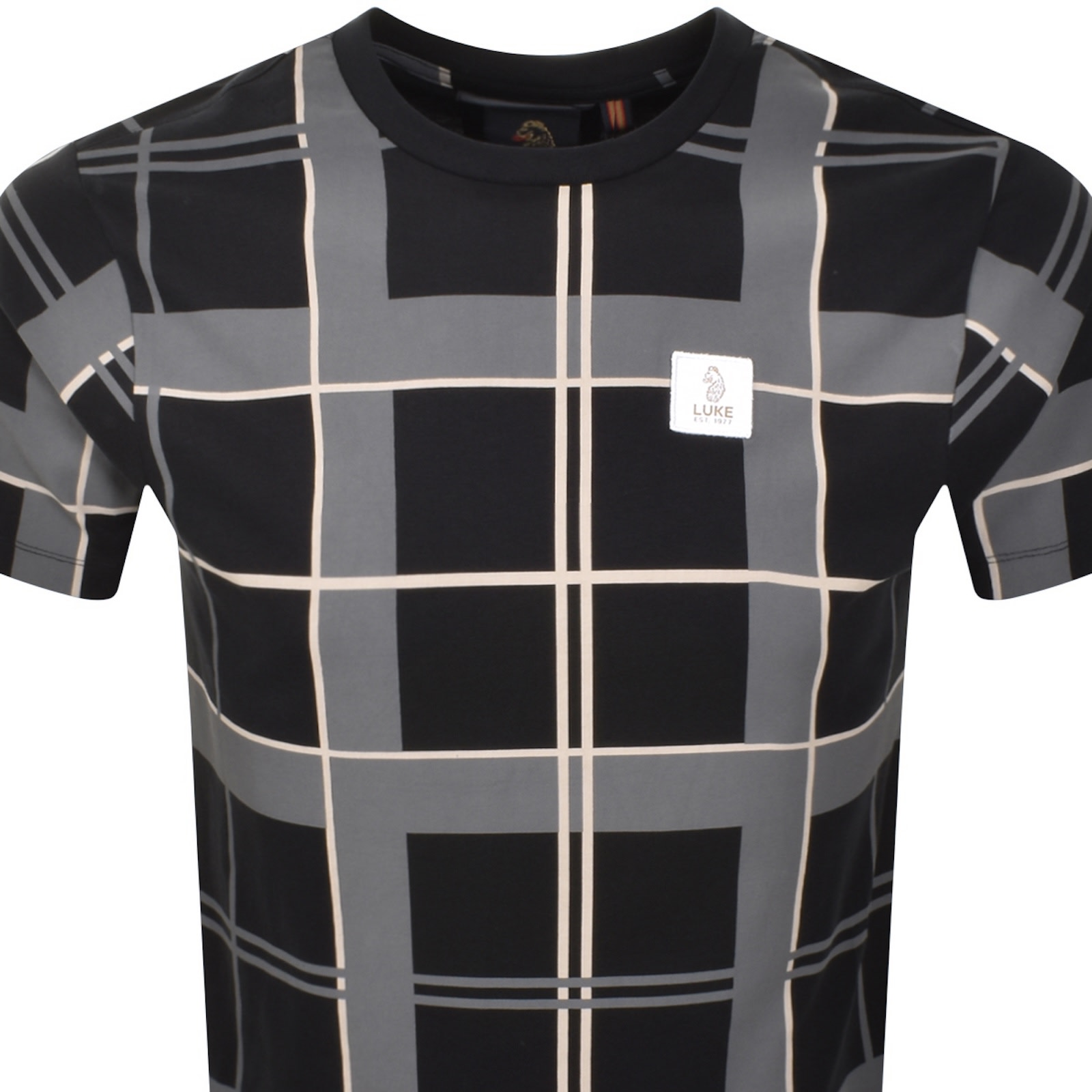 Luke 1977 Birdoswald Check T Shirt Black