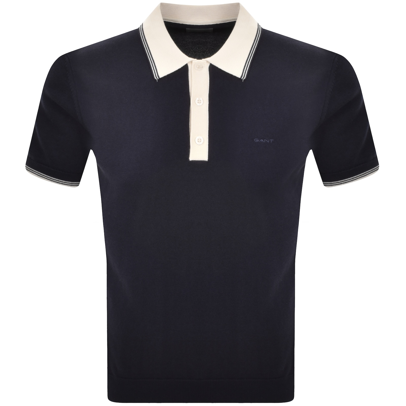 Gant Modal Blend Polo T Shirt Evening Blue In Black