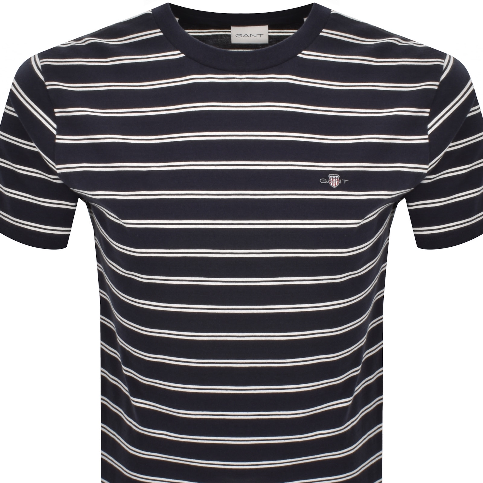 Gant Striped T Shirt Evening Blue