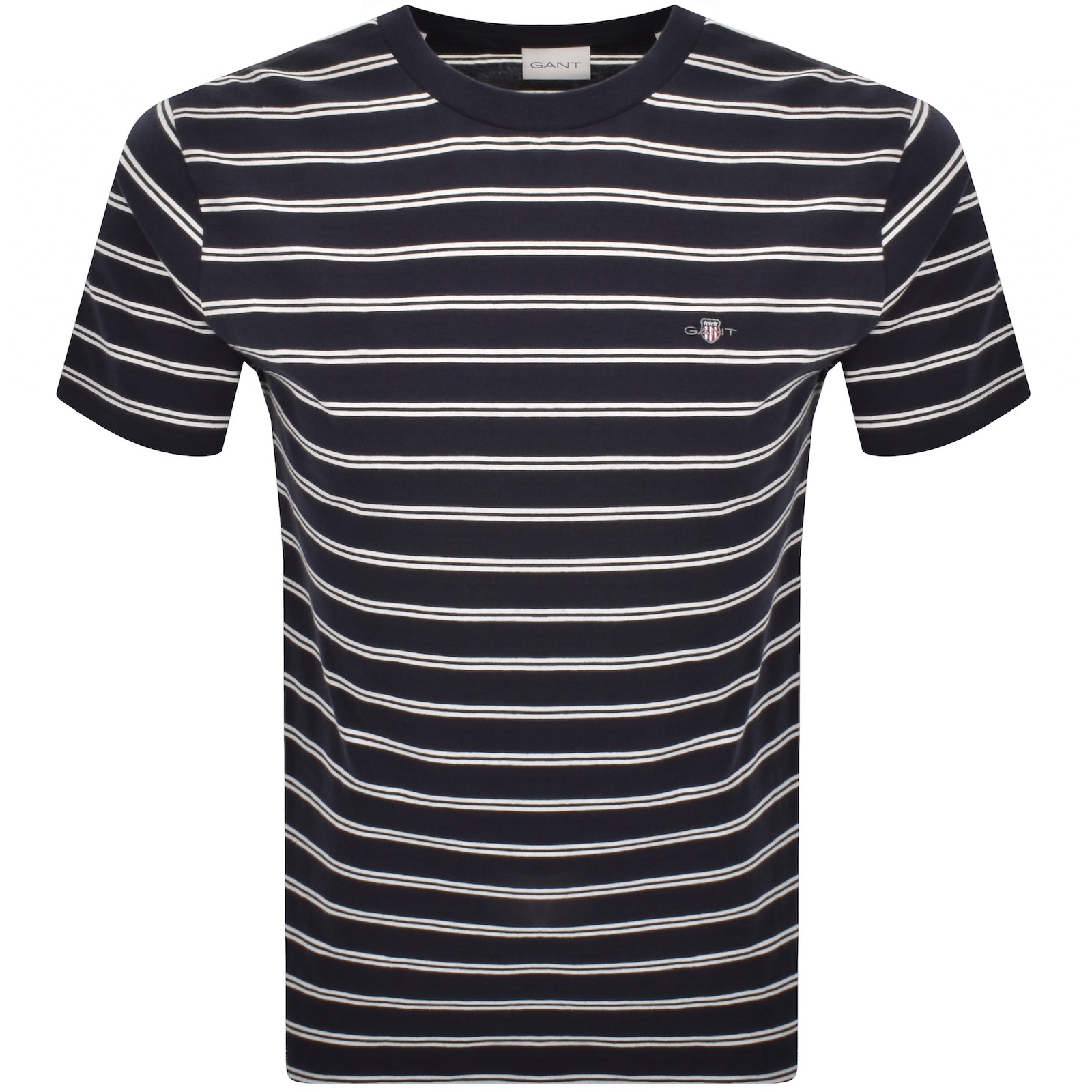 Gant Striped T Shirt Evening Blue
